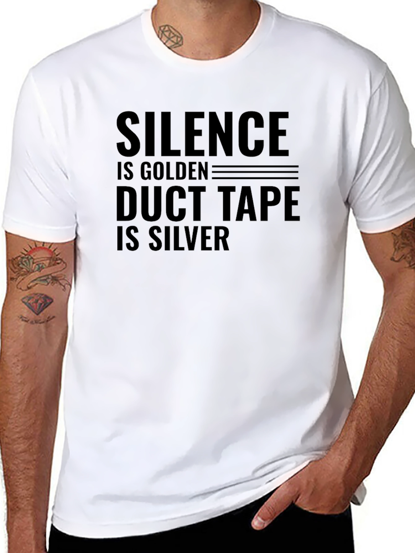 Silence is Golden Duct Tape is Silver Graphic Tee