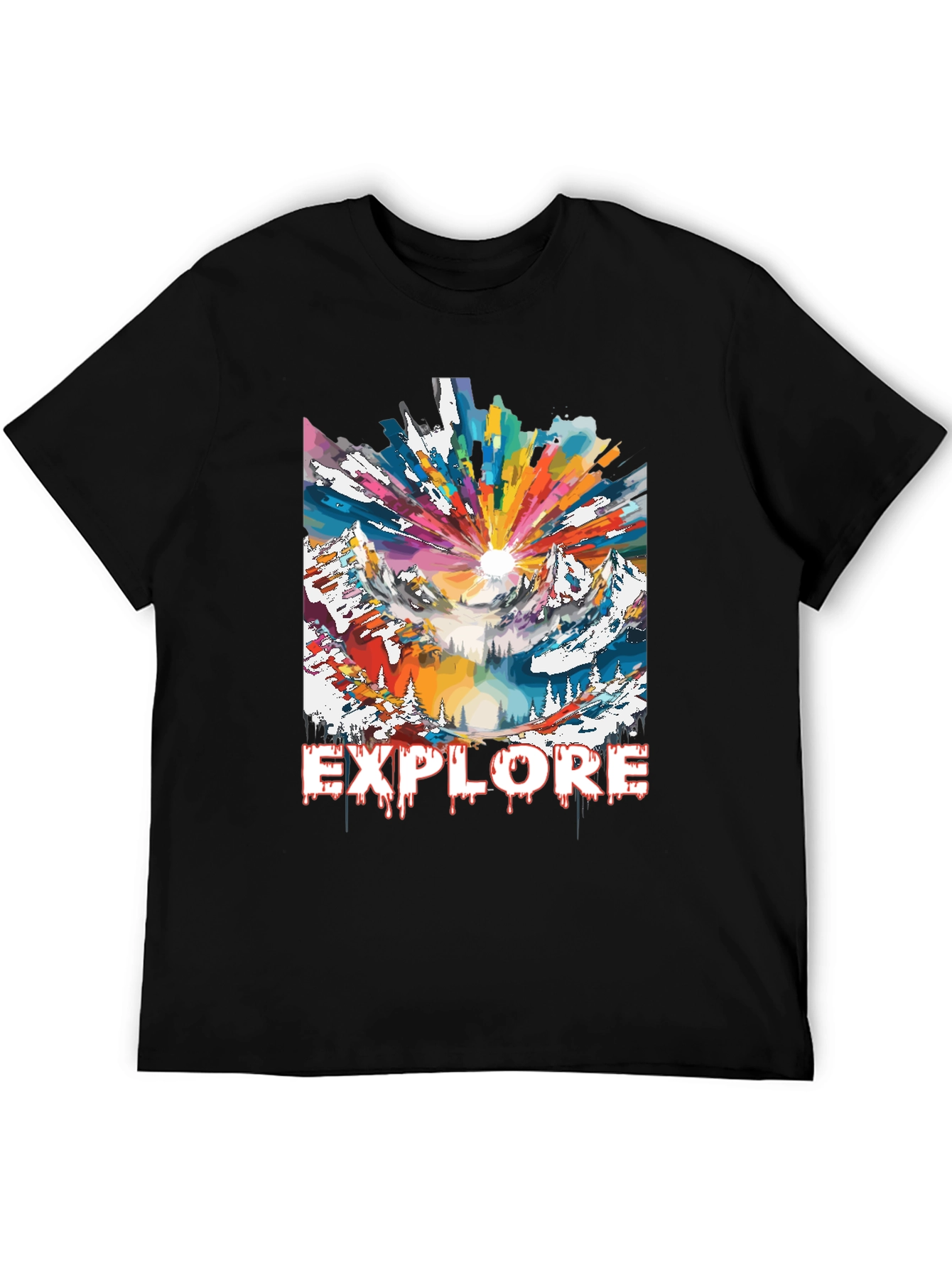 Explore Graphic Tee - Adventure Mountain Design