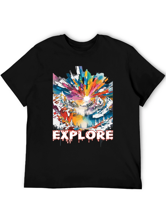 Explore Graphic Tee - Adventure Mountain Design
