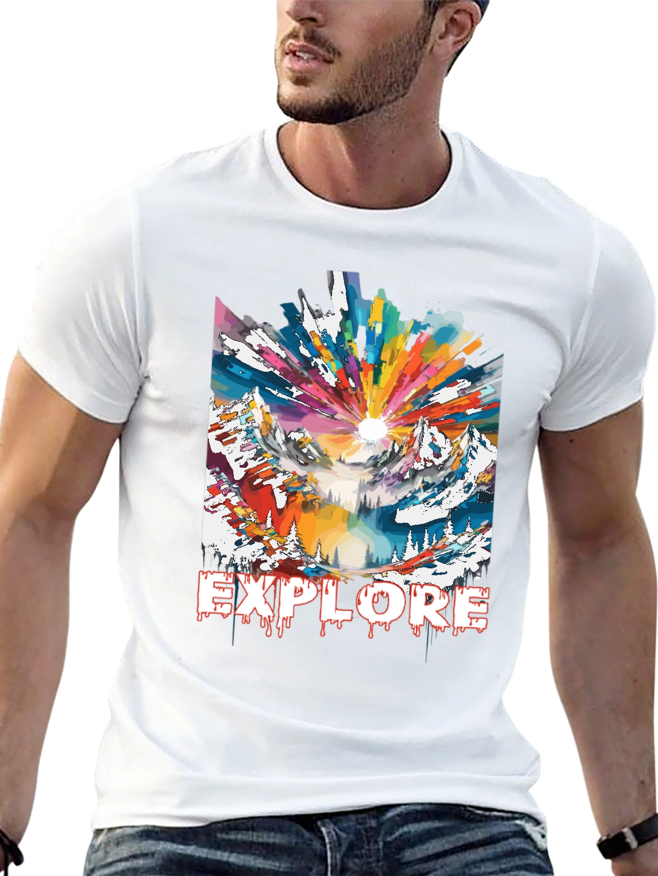 Explore Graphic Tee - Adventure Mountain Design