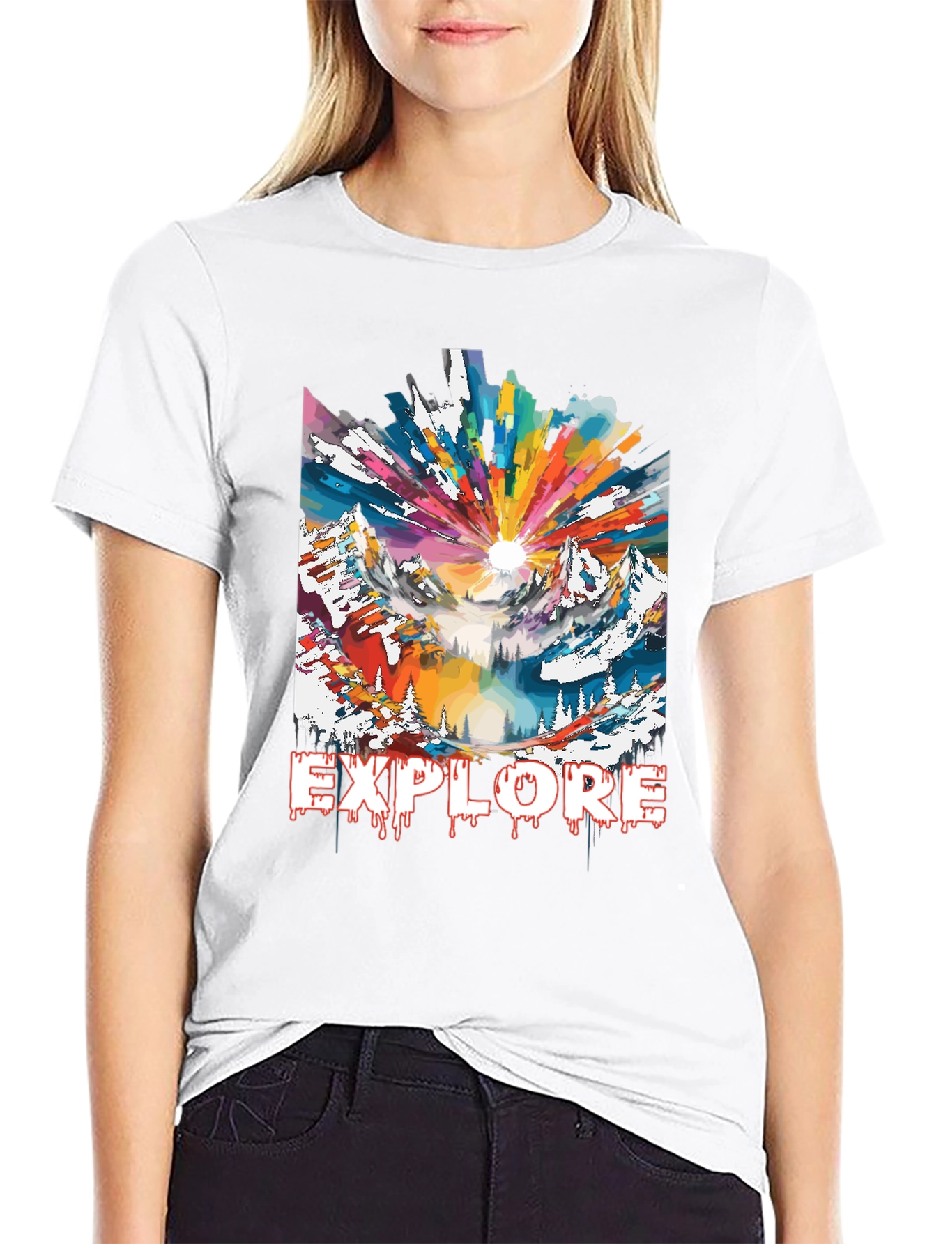 Explore Graphic Tee - Adventure Mountain Design