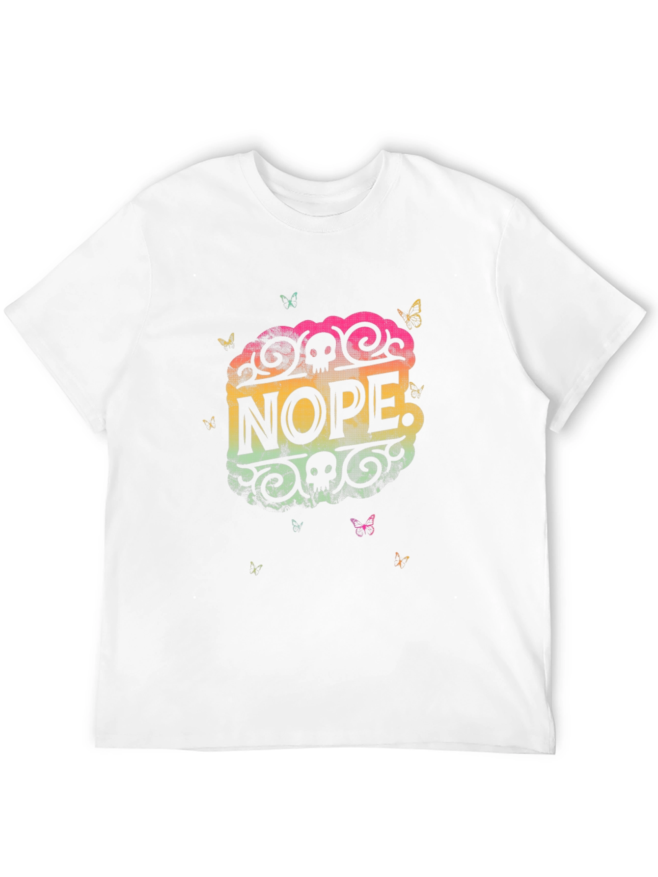 Nope Graphic T-Shirt - Cool Skull Design