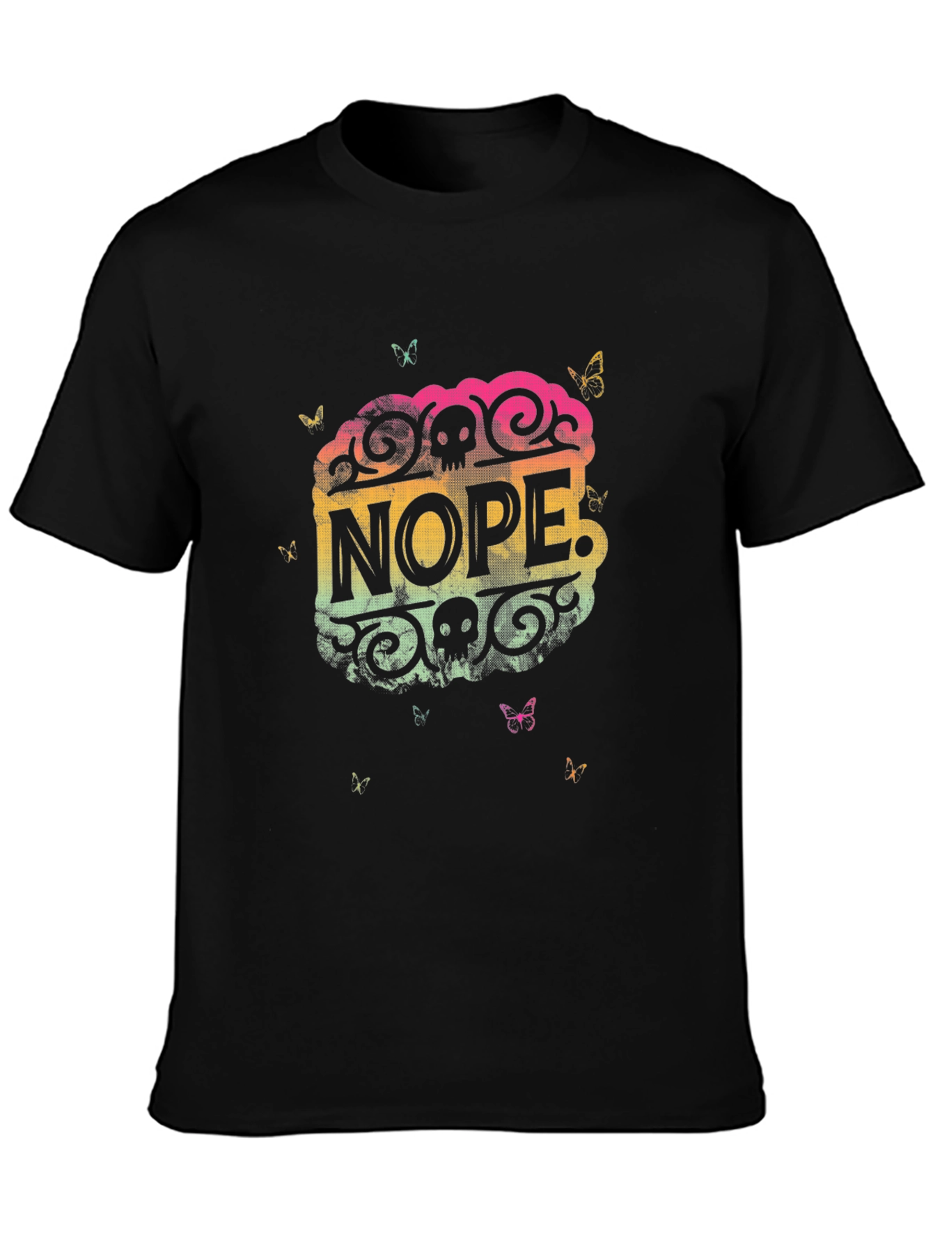Nope Graphic T-Shirt - Cool Skull Design
