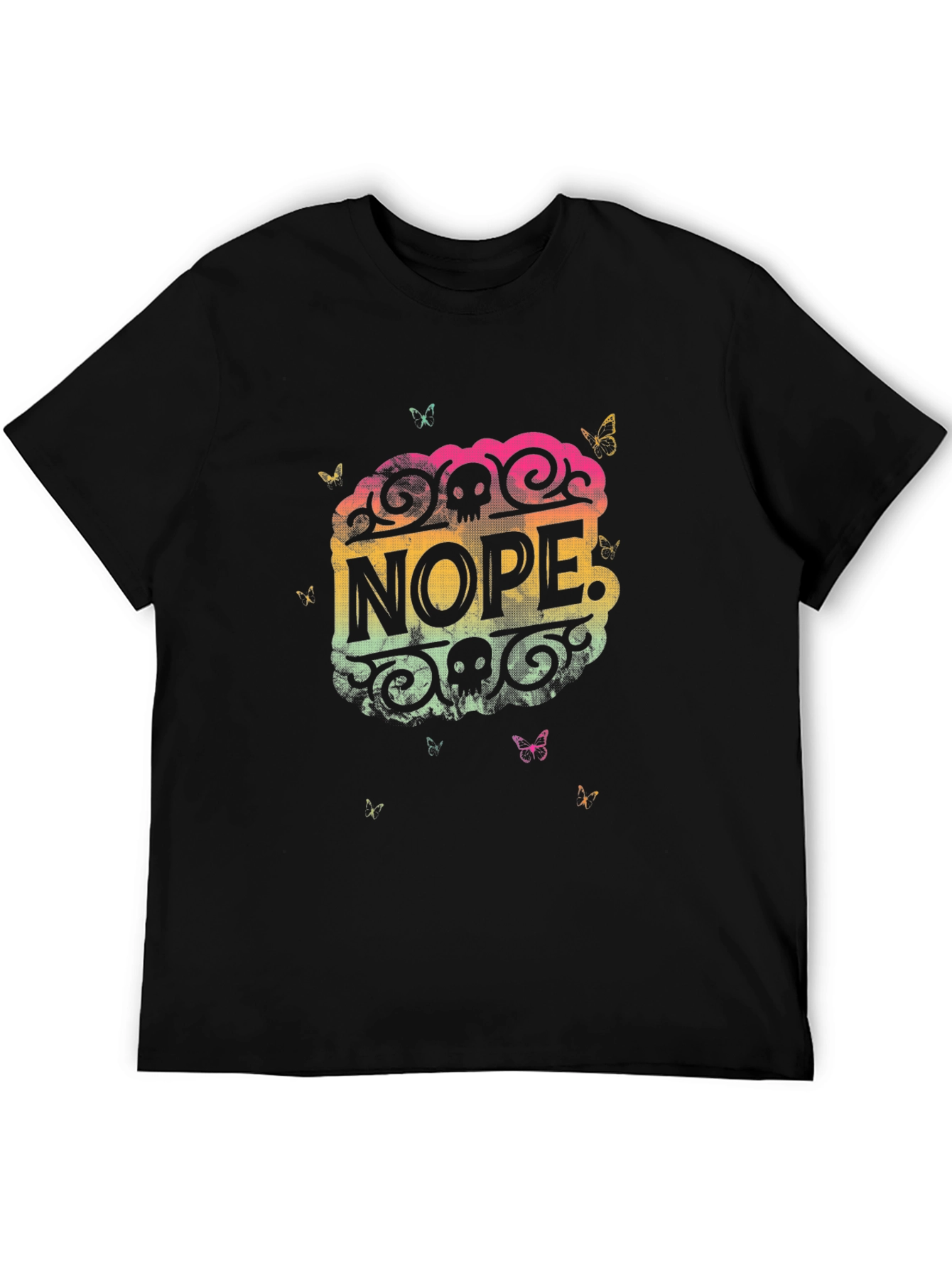 Nope Graphic T-Shirt - Cool Skull Design