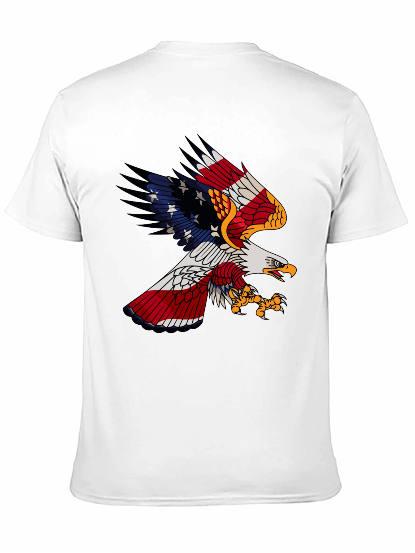 American Flag Bald Eagle Graphic Tee - Patriotic T-Shirt