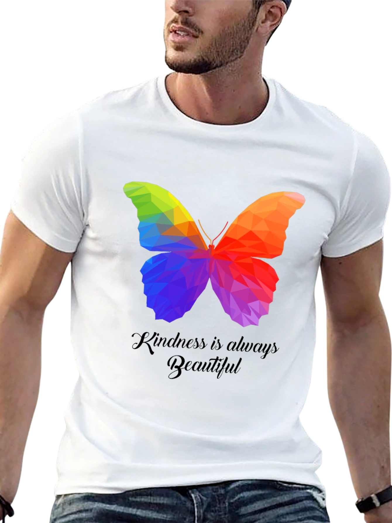 Kindness Butterfly Graphic Tee - Unisex Black T-Shirt
