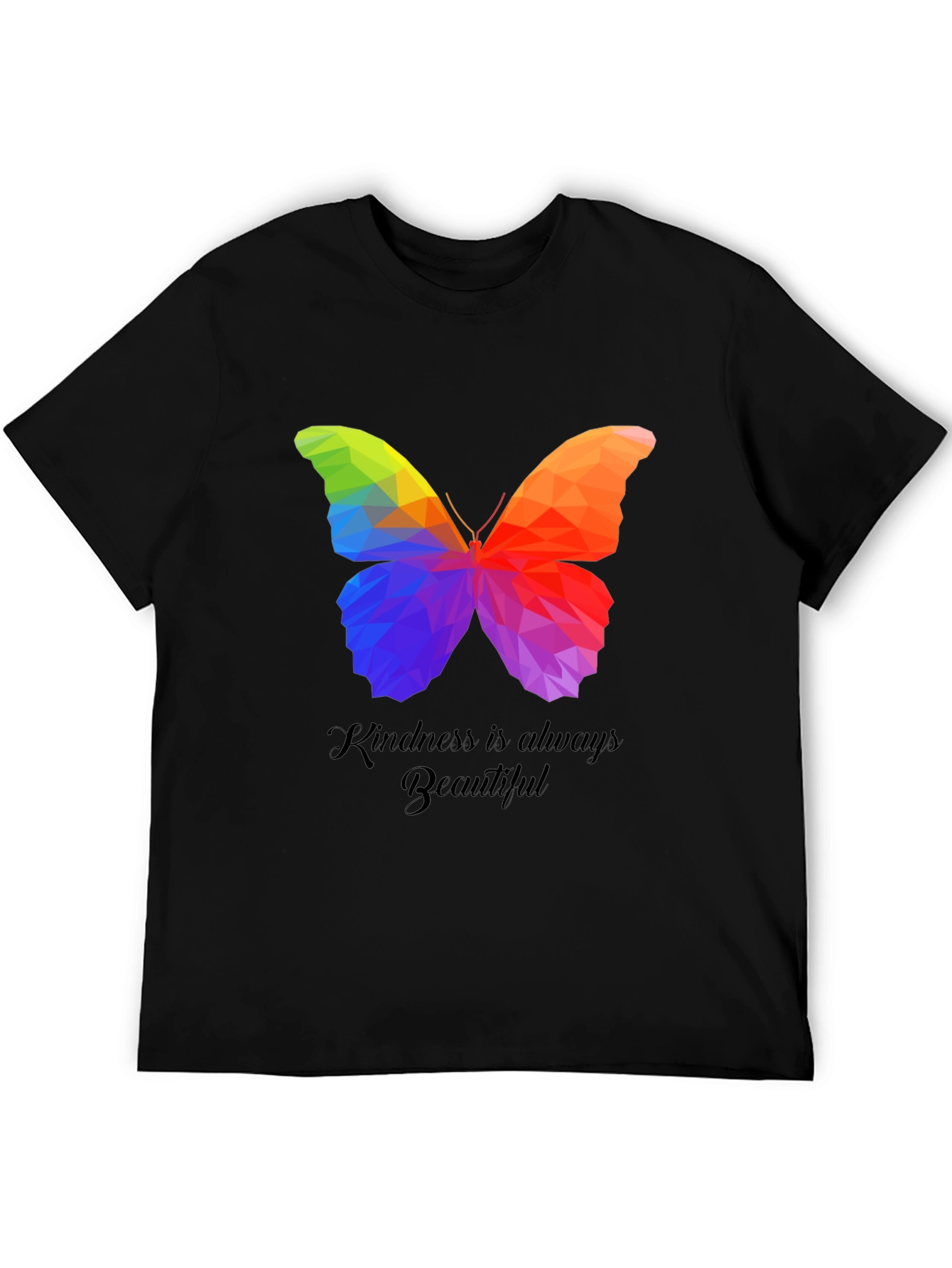 Kindness Butterfly Graphic Tee - Unisex Black T-Shirt