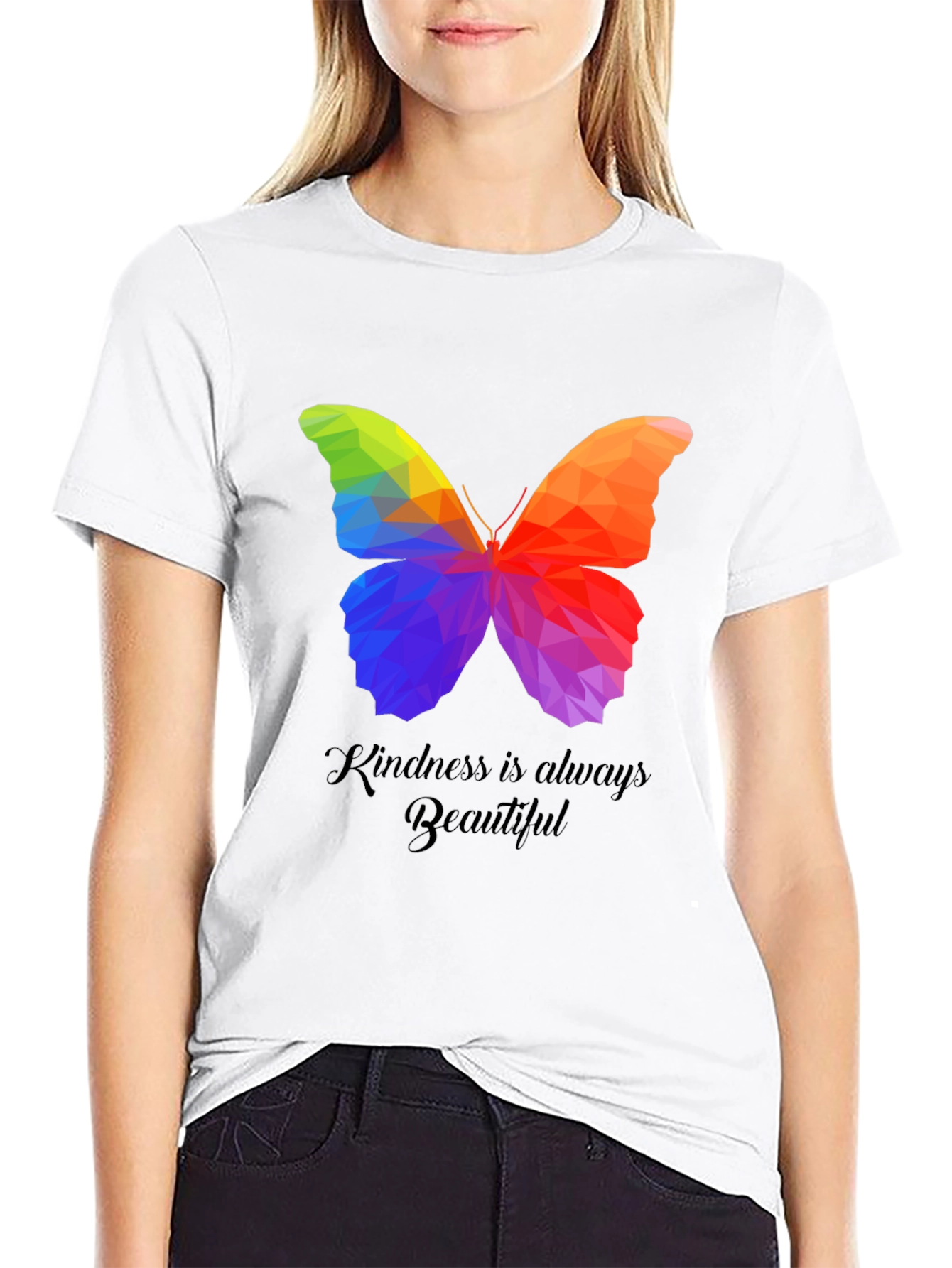 Kindness Butterfly Graphic Tee - Unisex Black T-Shirt