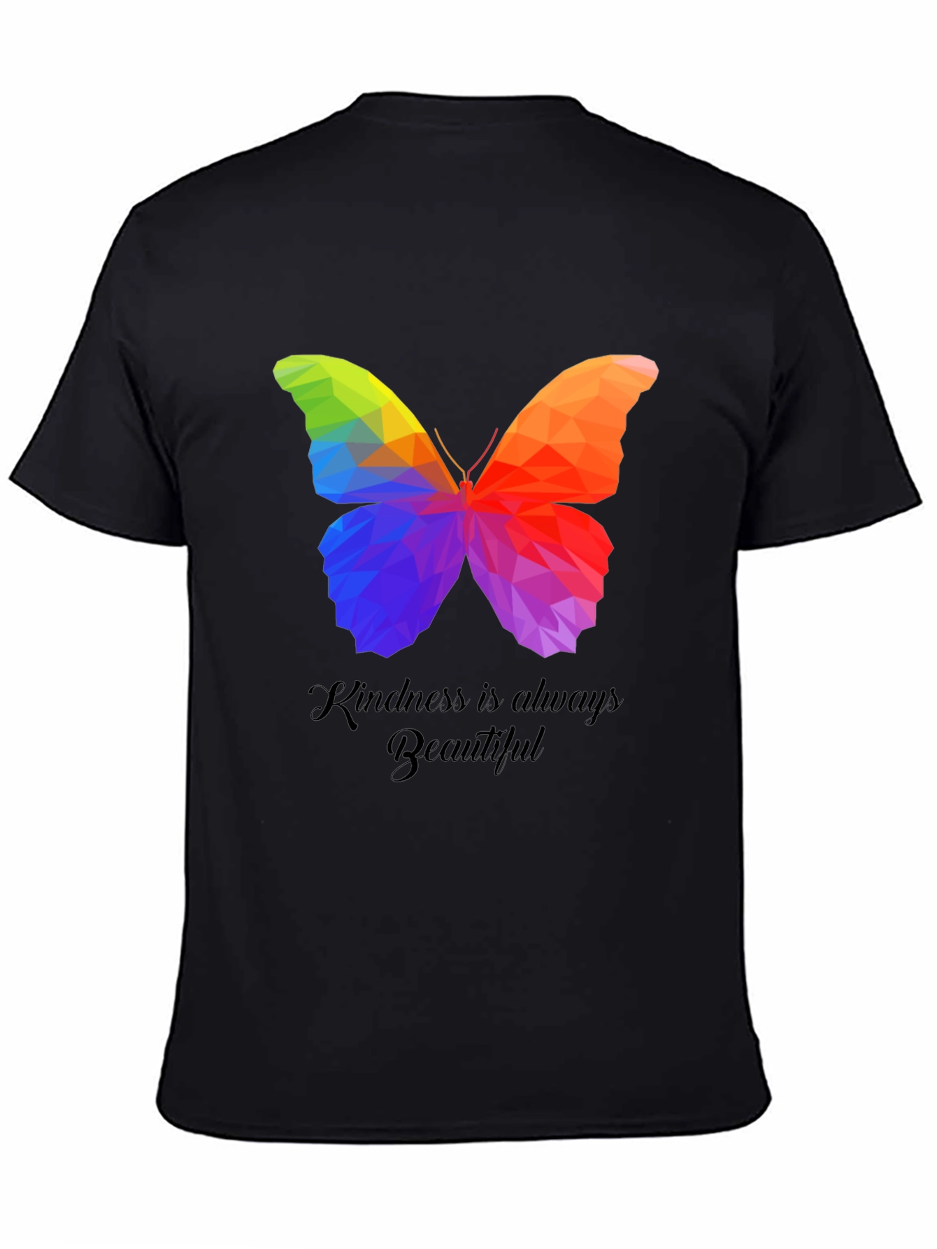 Kindness Butterfly Graphic Tee - Unisex Black T-Shirt