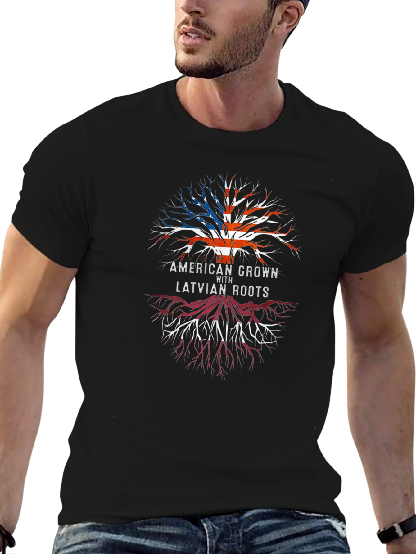 American Grown Latvian Roots Graphic Tee