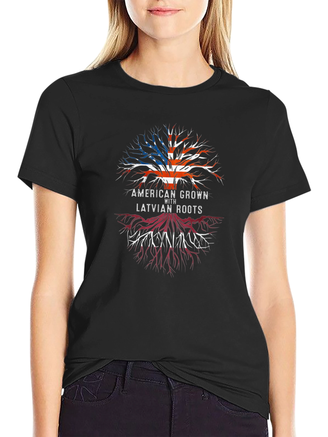 American Grown Latvian Roots Graphic Tee