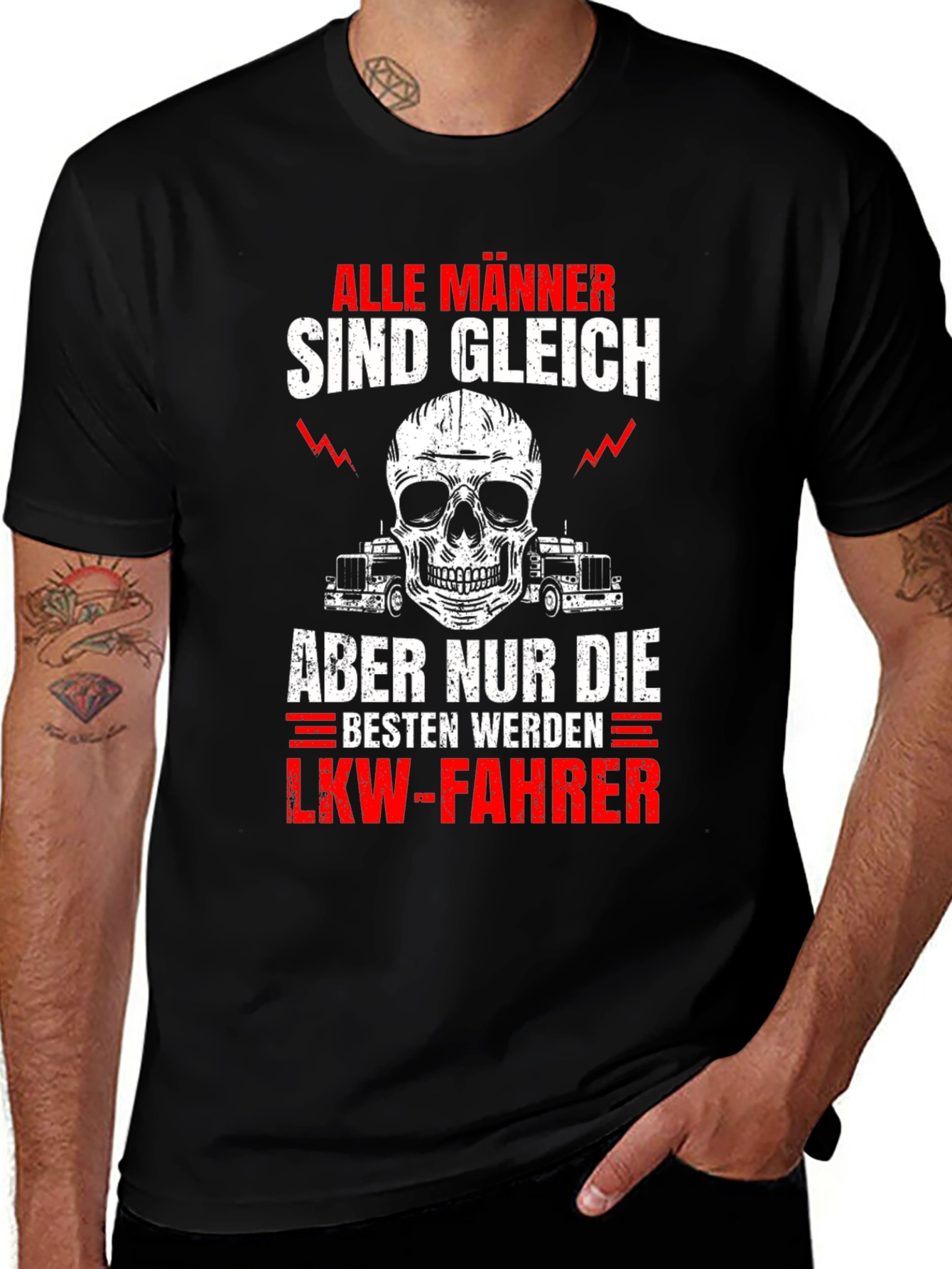Mens Alle Manner Trucker T-Shirt