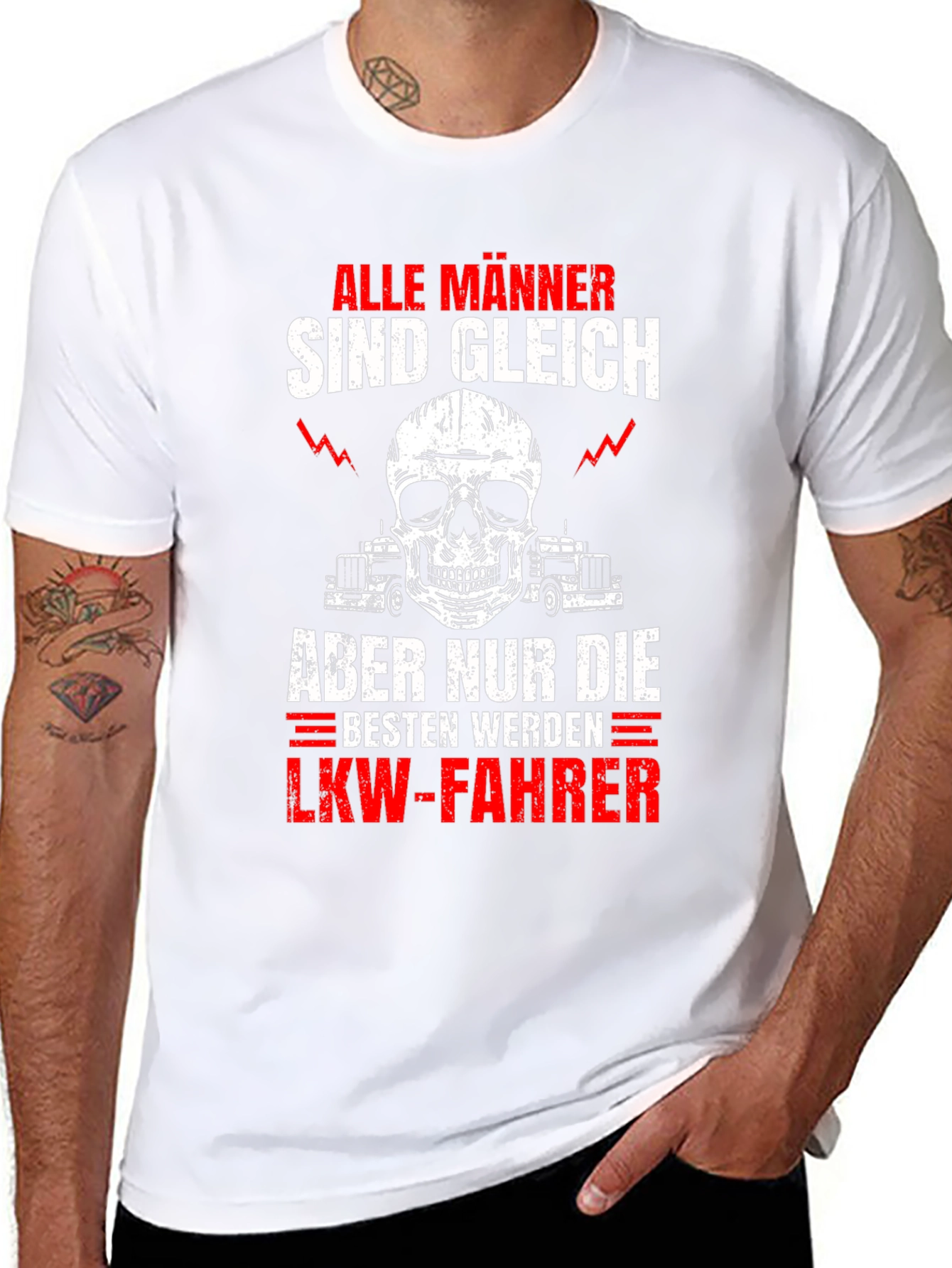 Mens Alle Manner Trucker T-Shirt