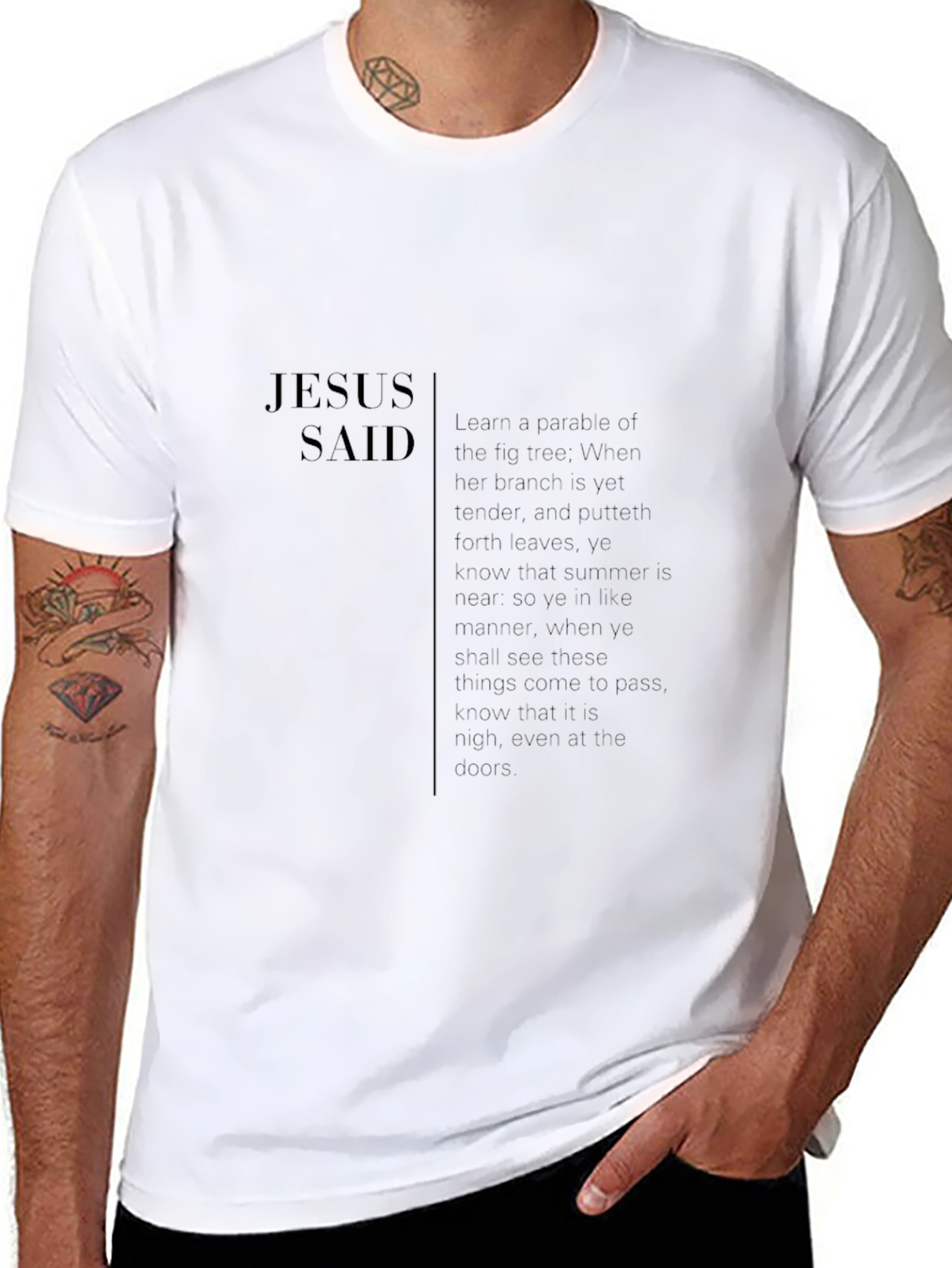 Jesus Said Black T-Shirt Religious Tee