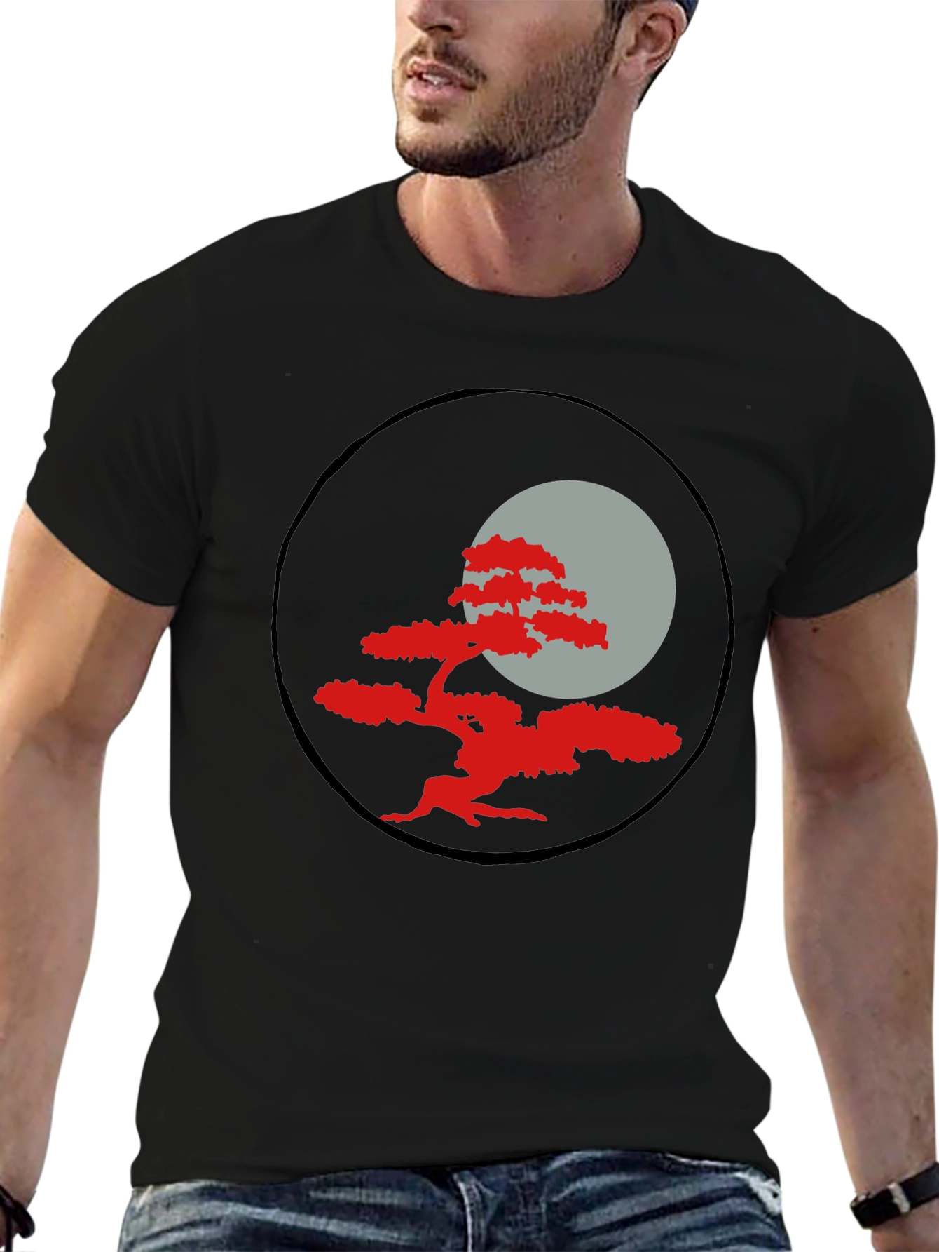 Zen Bonsai Moon Graphic T-Shirt
