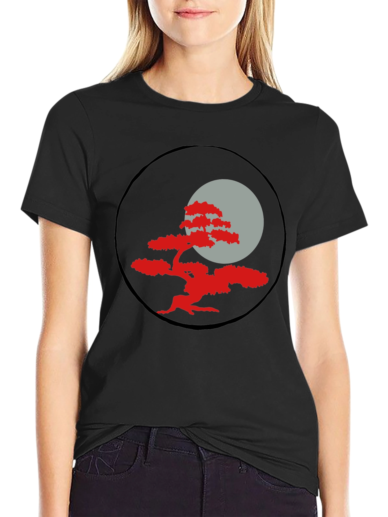Zen Bonsai Moon Graphic T-Shirt