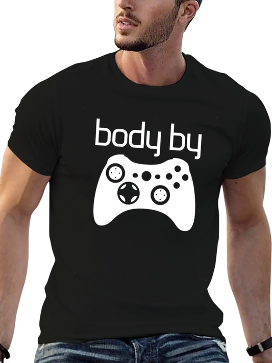 Body By Gaming T-Shirt - Funny Gamer Tee