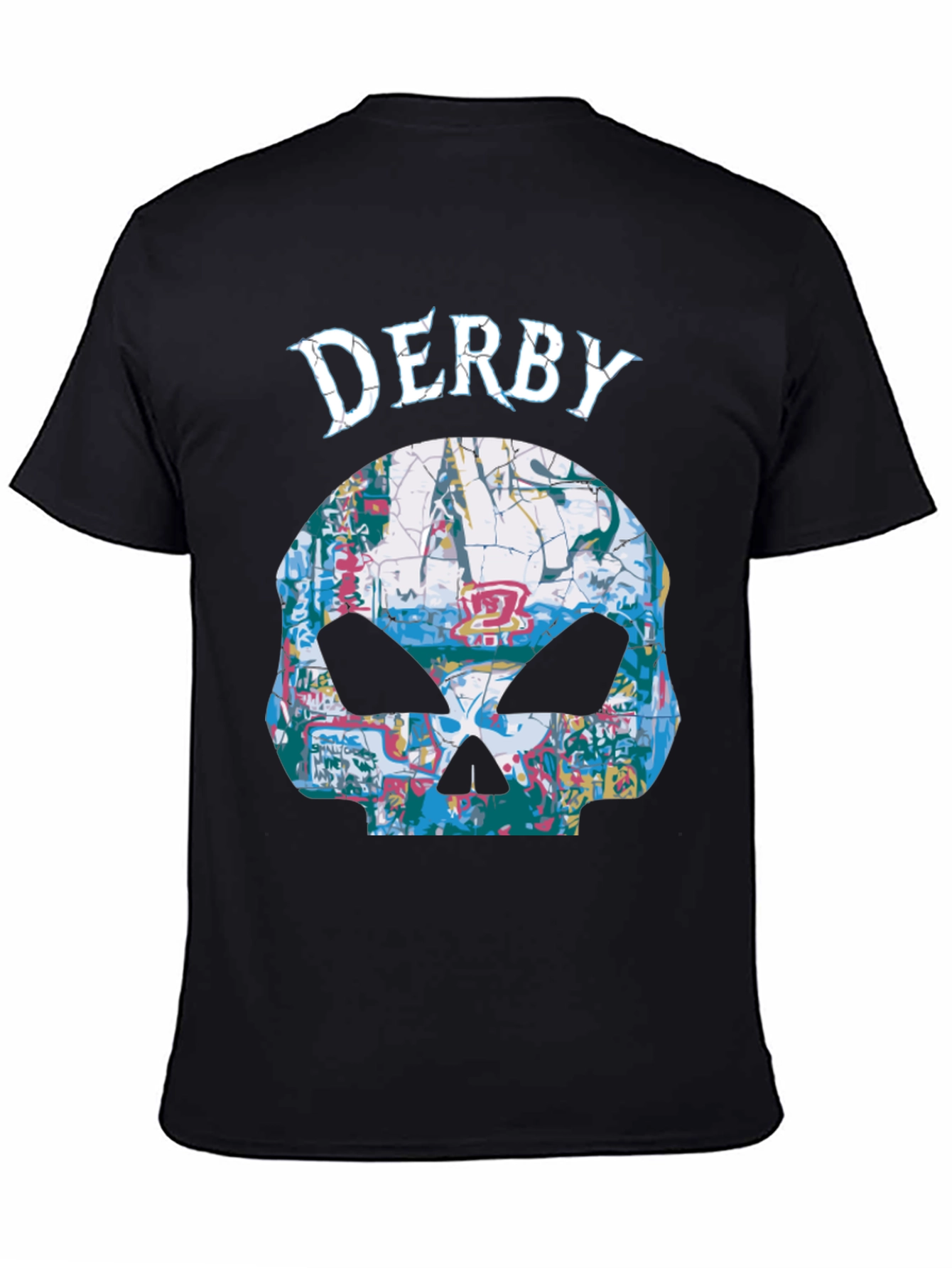 Derby Skull Graphic T-Shirt - Mens Black Tee