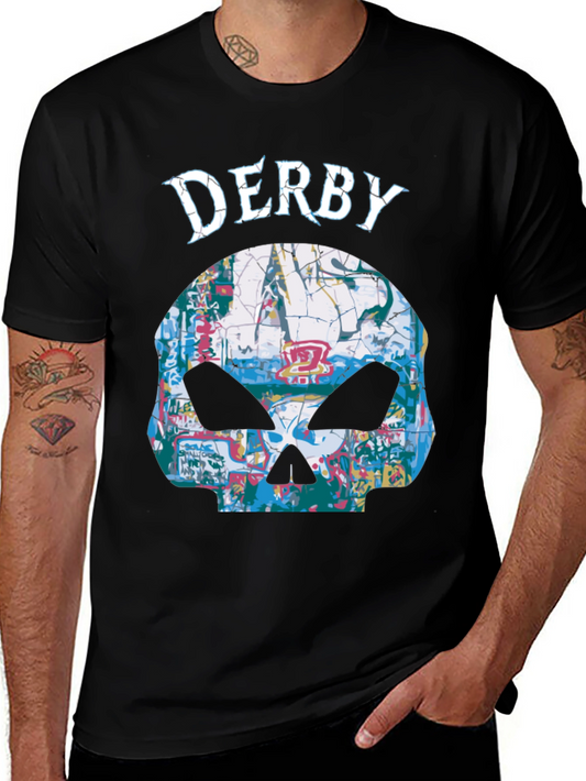 Derby Skull Graphic T-Shirt - Mens Black Tee