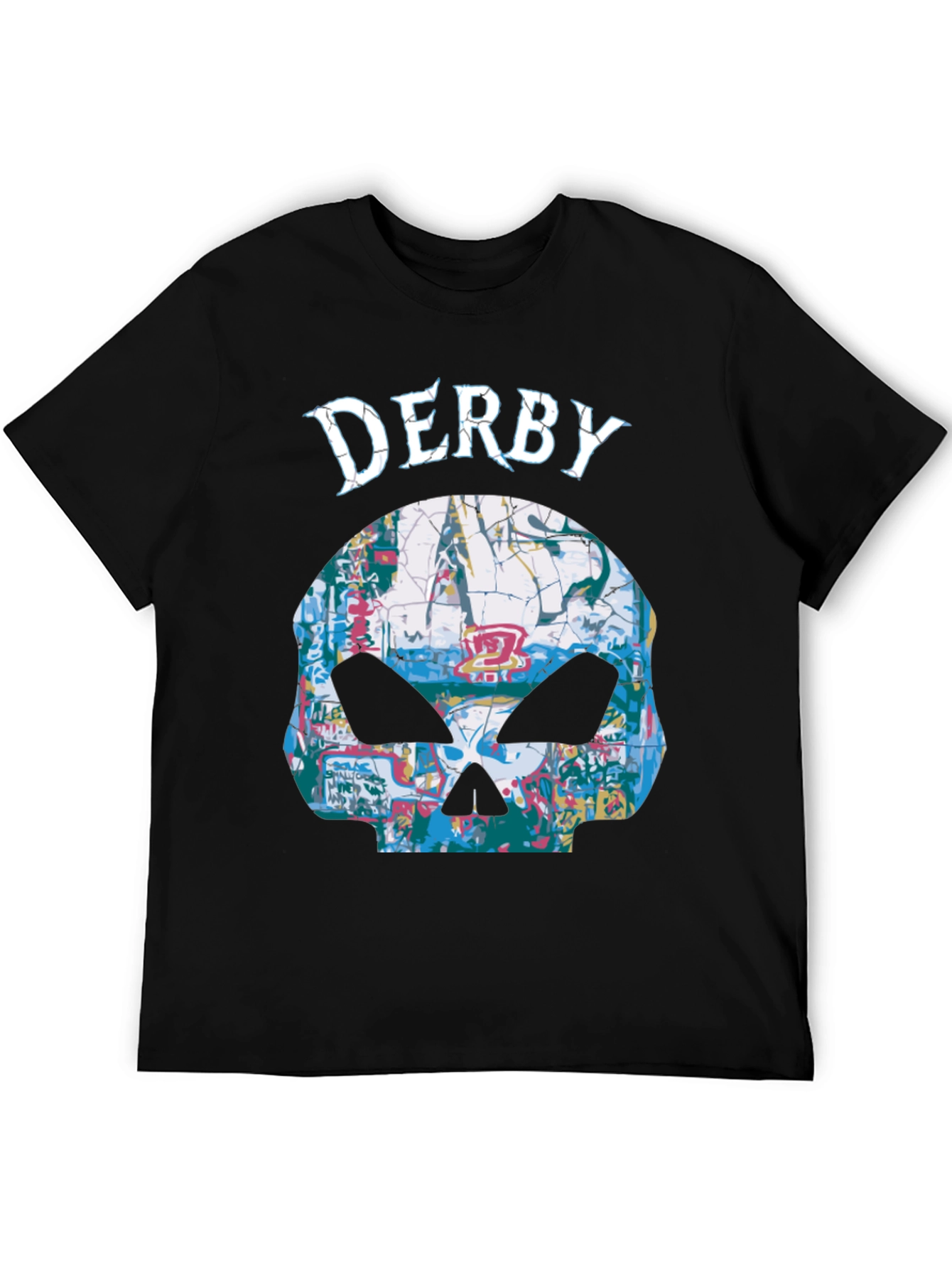Derby Skull Graphic T-Shirt - Mens Black Tee
