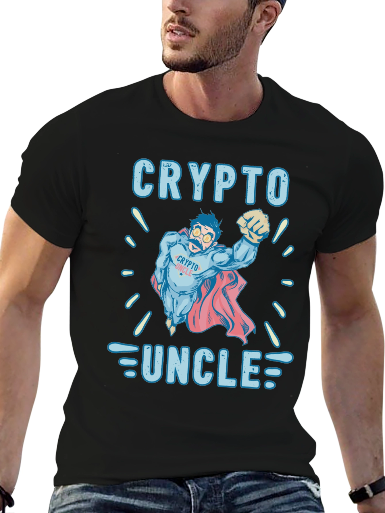Crypto Uncle T-Shirt - Funny Cryptocurrency Tee