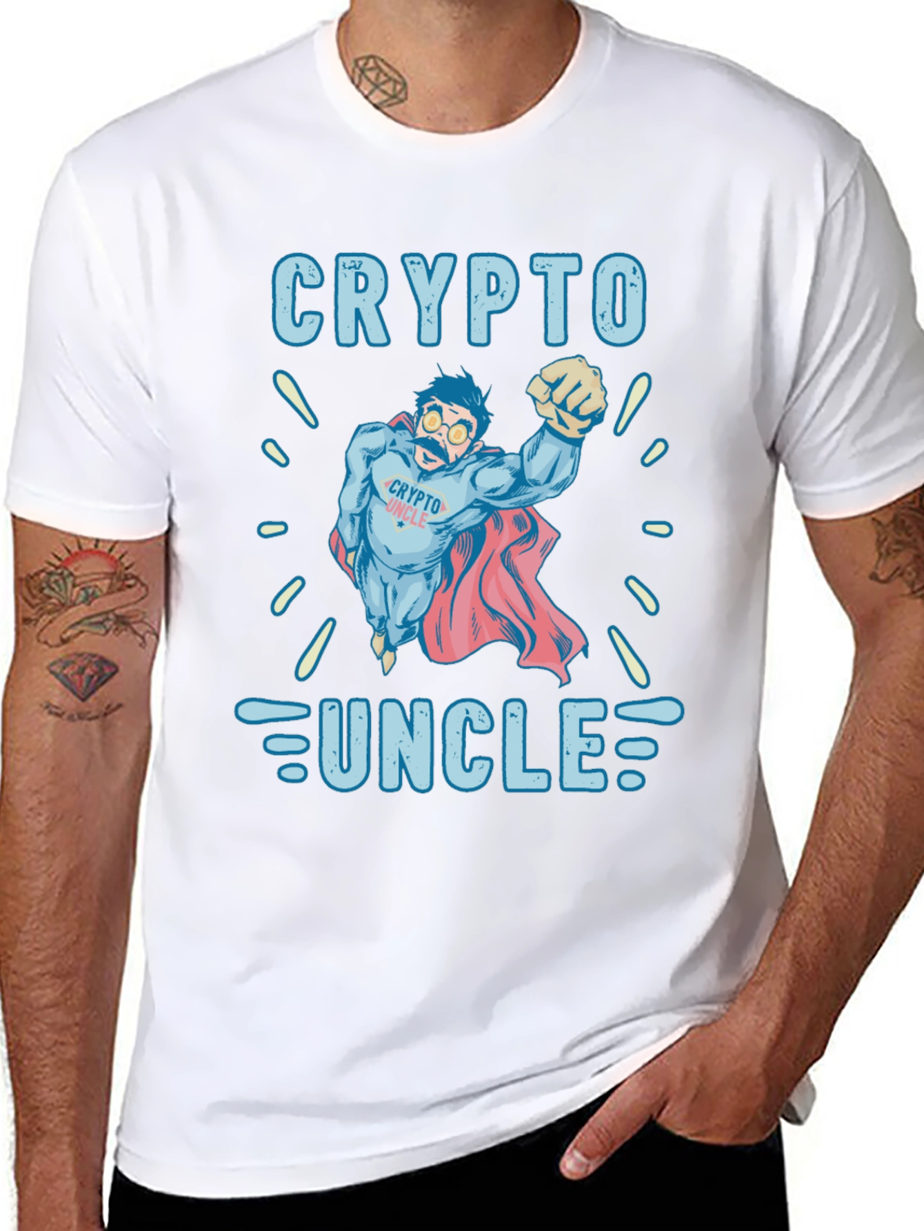 Crypto Uncle T-Shirt - Funny Cryptocurrency Tee