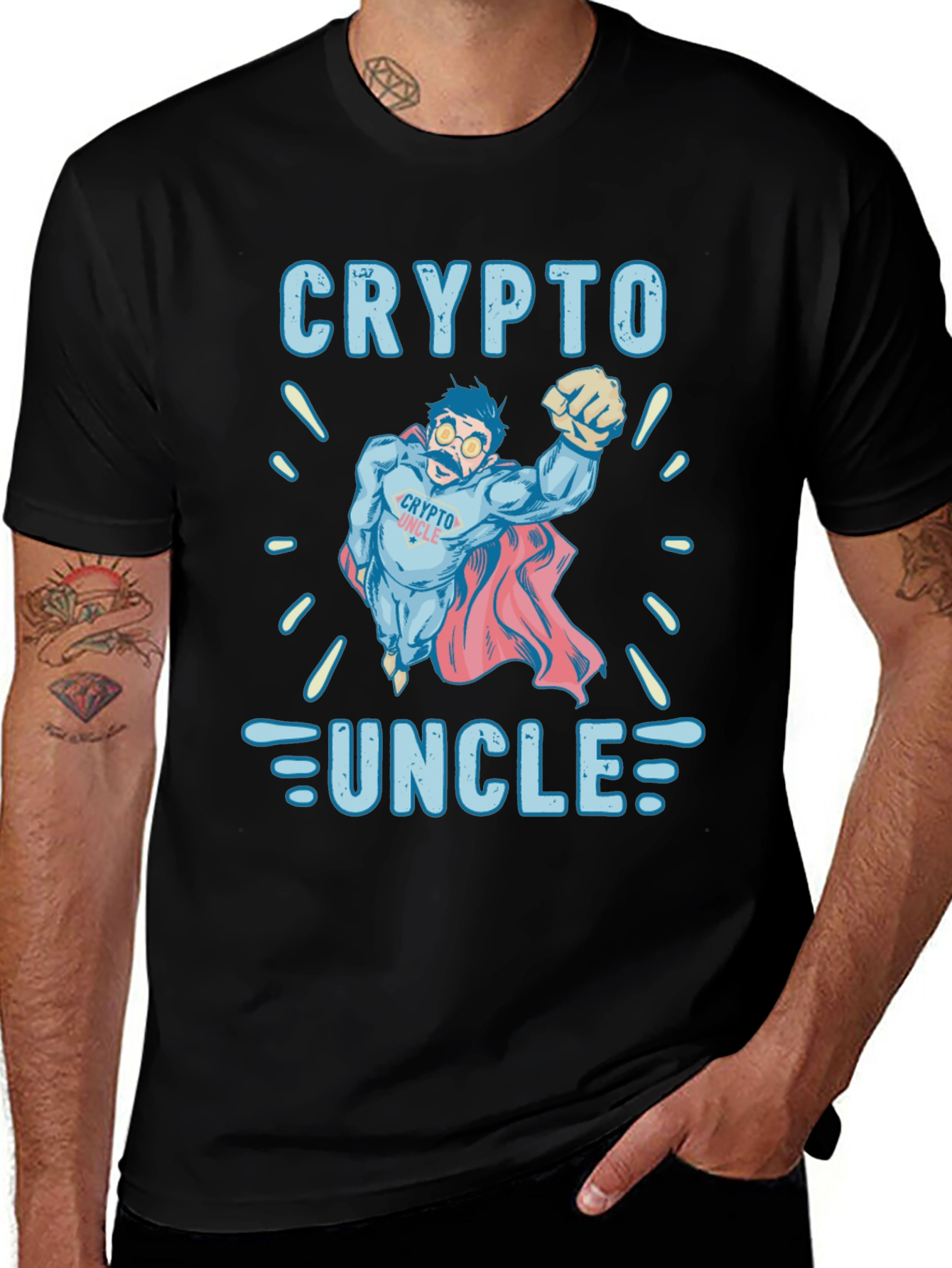 Crypto Uncle T-Shirt - Funny Cryptocurrency Tee