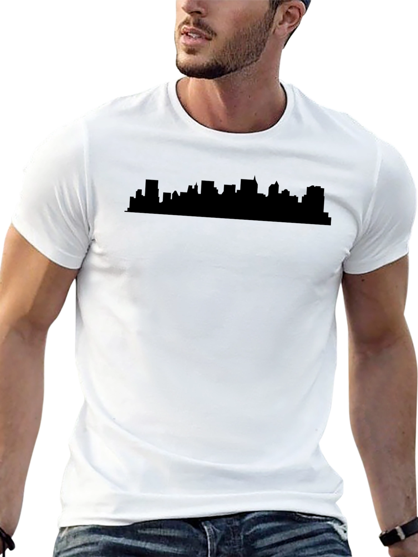 Urban Silhouette Tee - Modern Cityscape T-Shirt