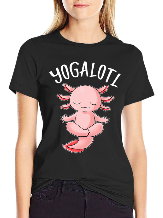 Yoga Axolotl T-Shirt - Meditating Yogalotl Tee