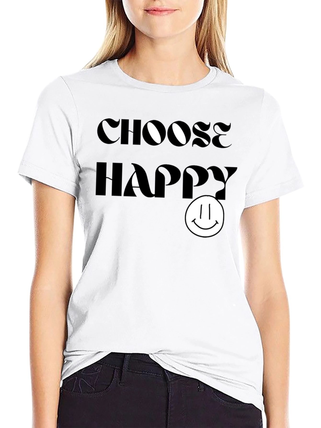 Choose Happy Graphic Tee - Soft Cotton Comfort