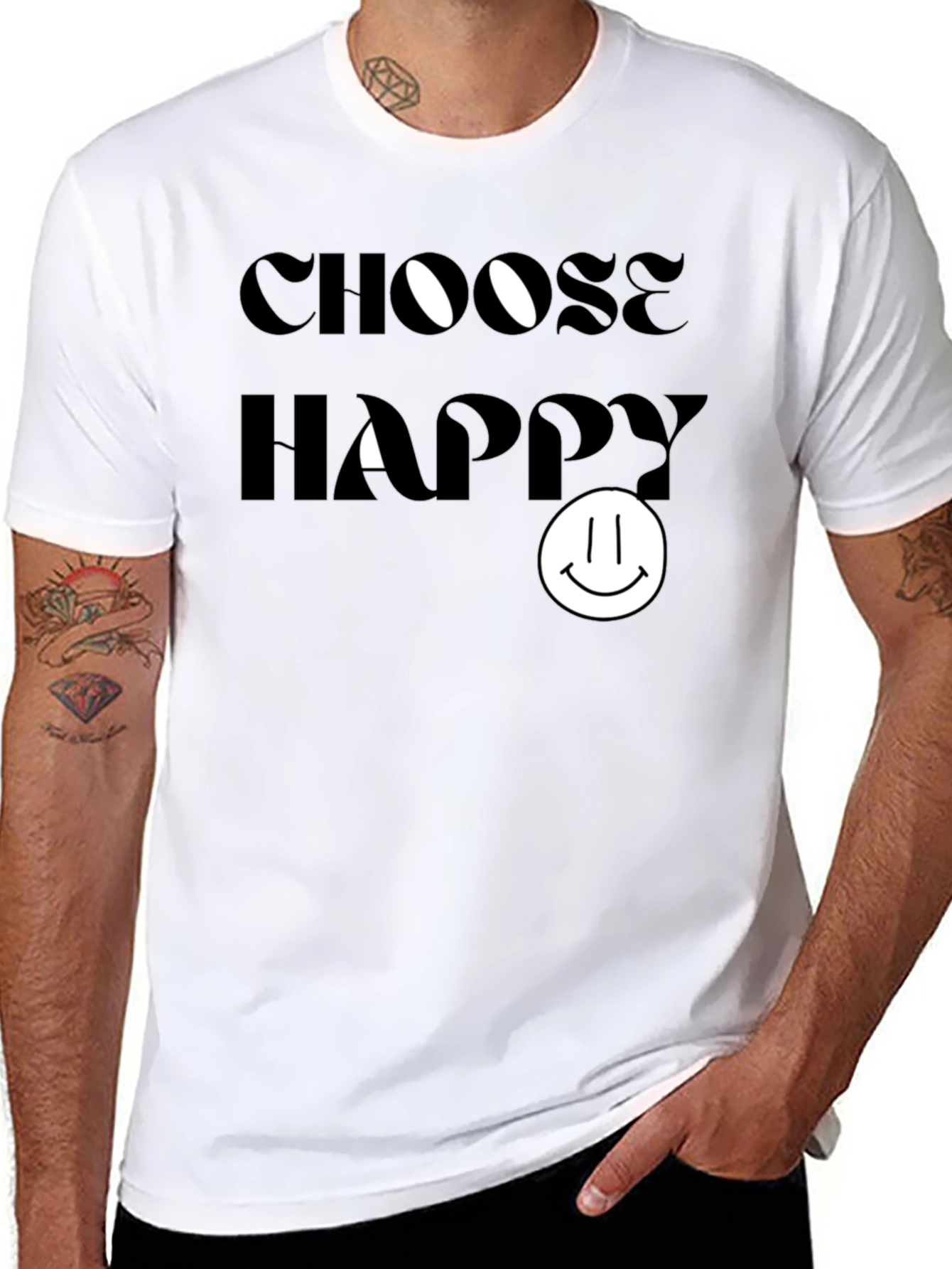 Choose Happy Graphic Tee - Soft Cotton Comfort