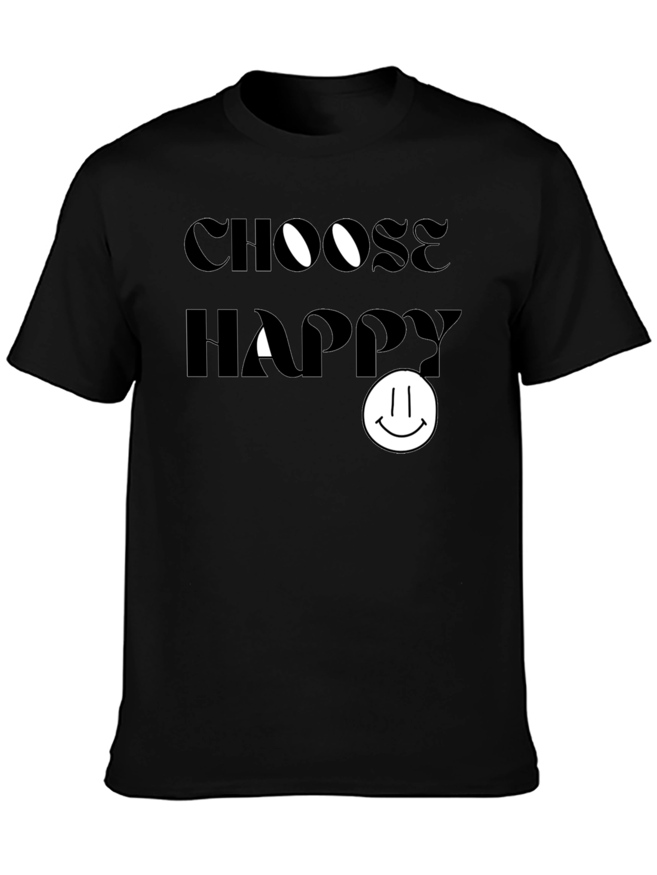 Choose Happy Graphic Tee - Soft Cotton Comfort