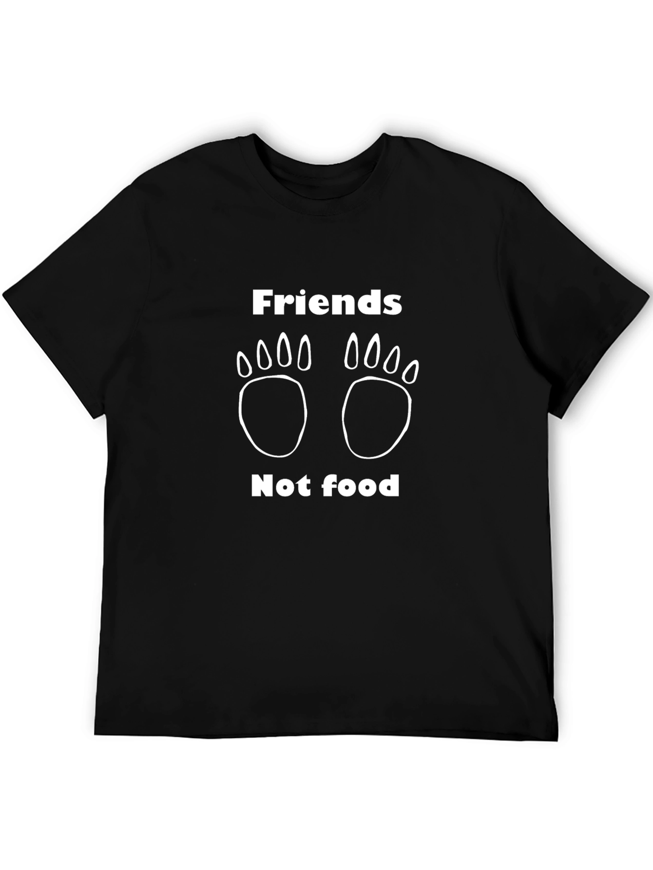 Friends Not Food Black Graphic Tee