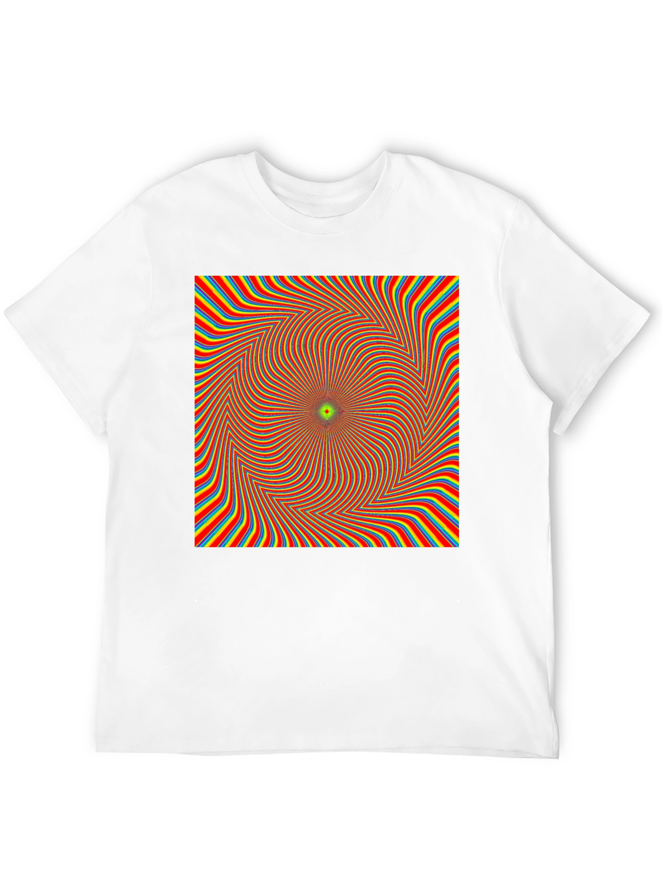 Optical Illusion T-Shirt - Black Crew Neck Tee