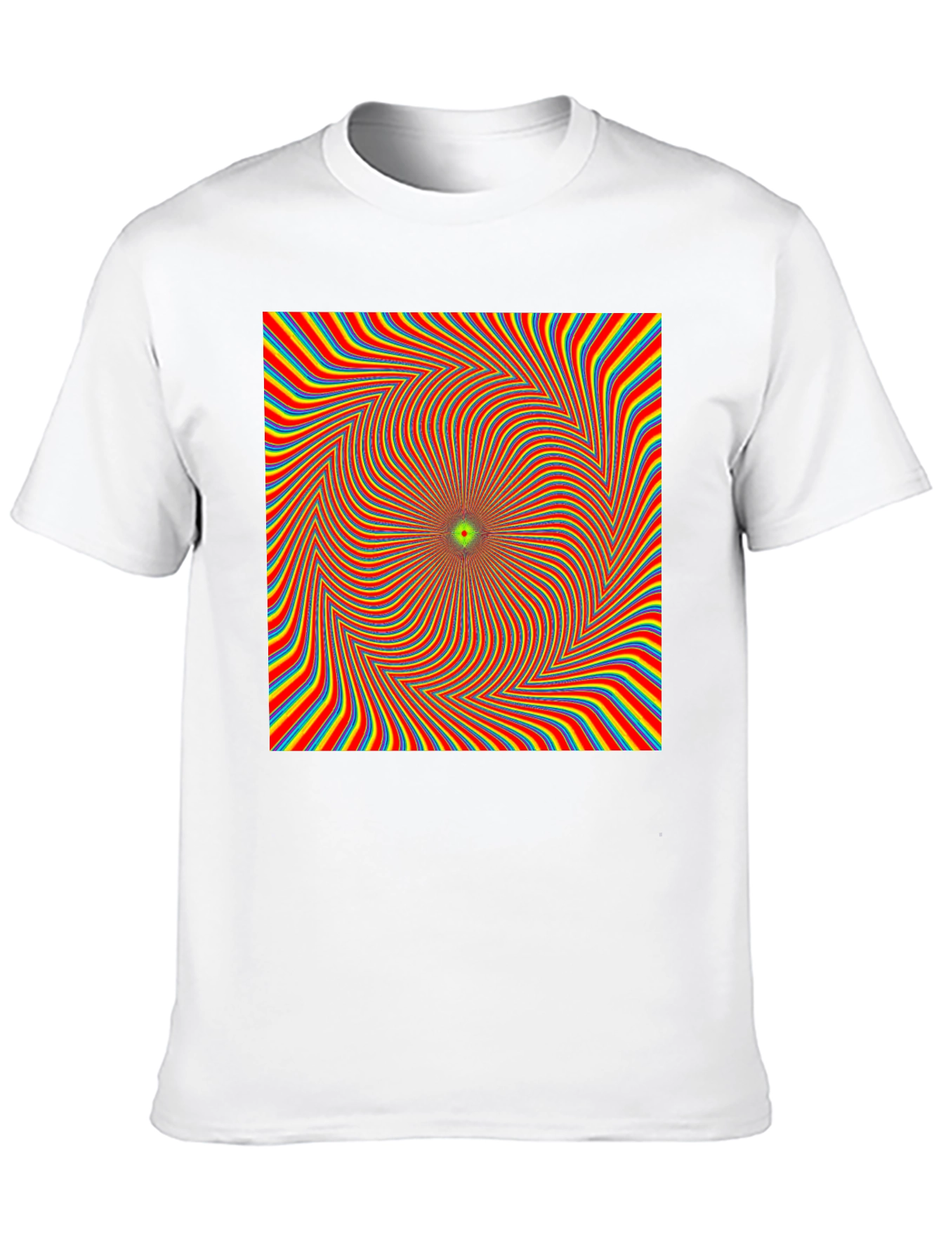 Optical Illusion T-Shirt - Black Crew Neck Tee