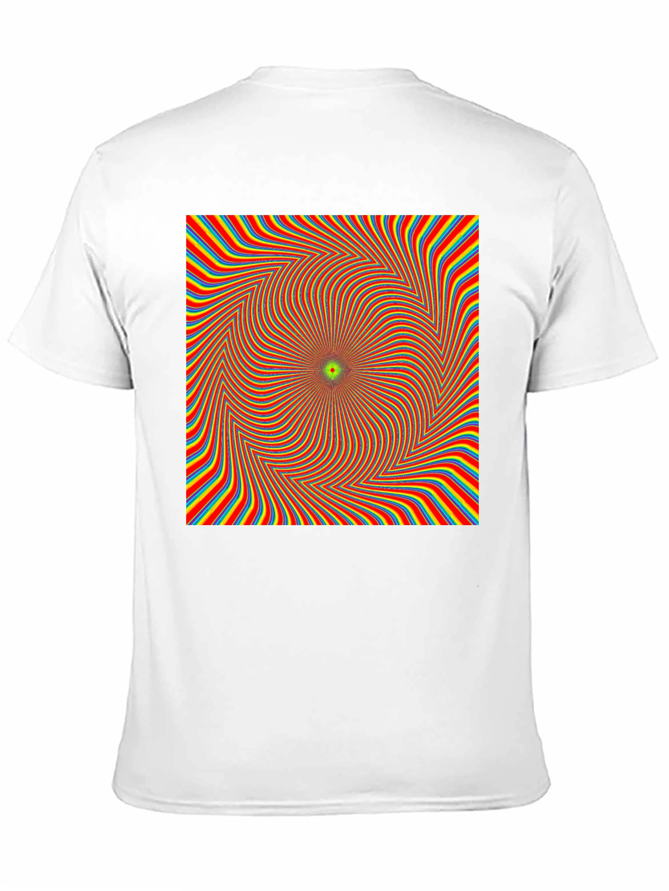 Optical Illusion T-Shirt - Black Crew Neck Tee
