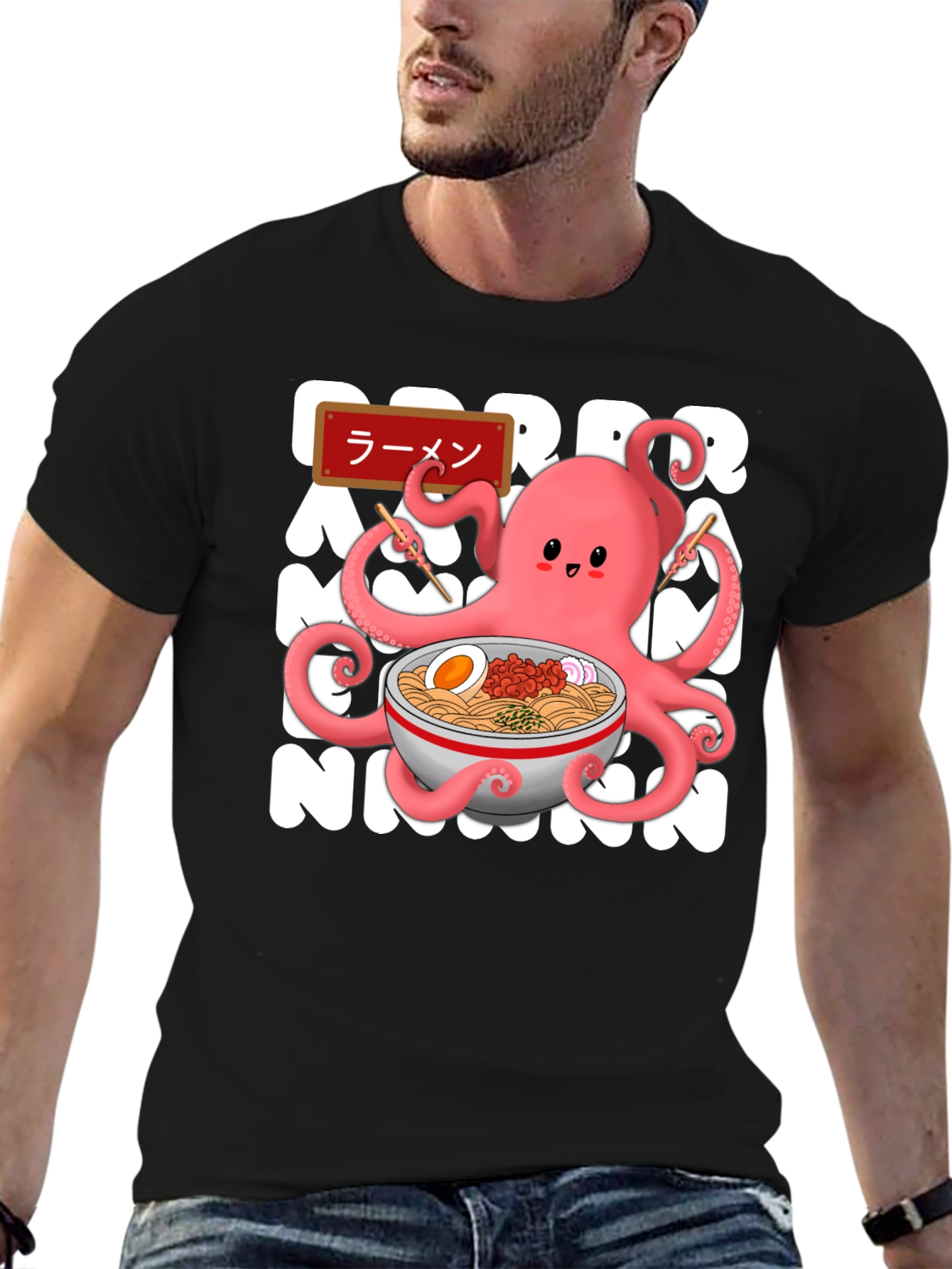 Ramen Octopus T-Shirt - Cute Kawaii Design