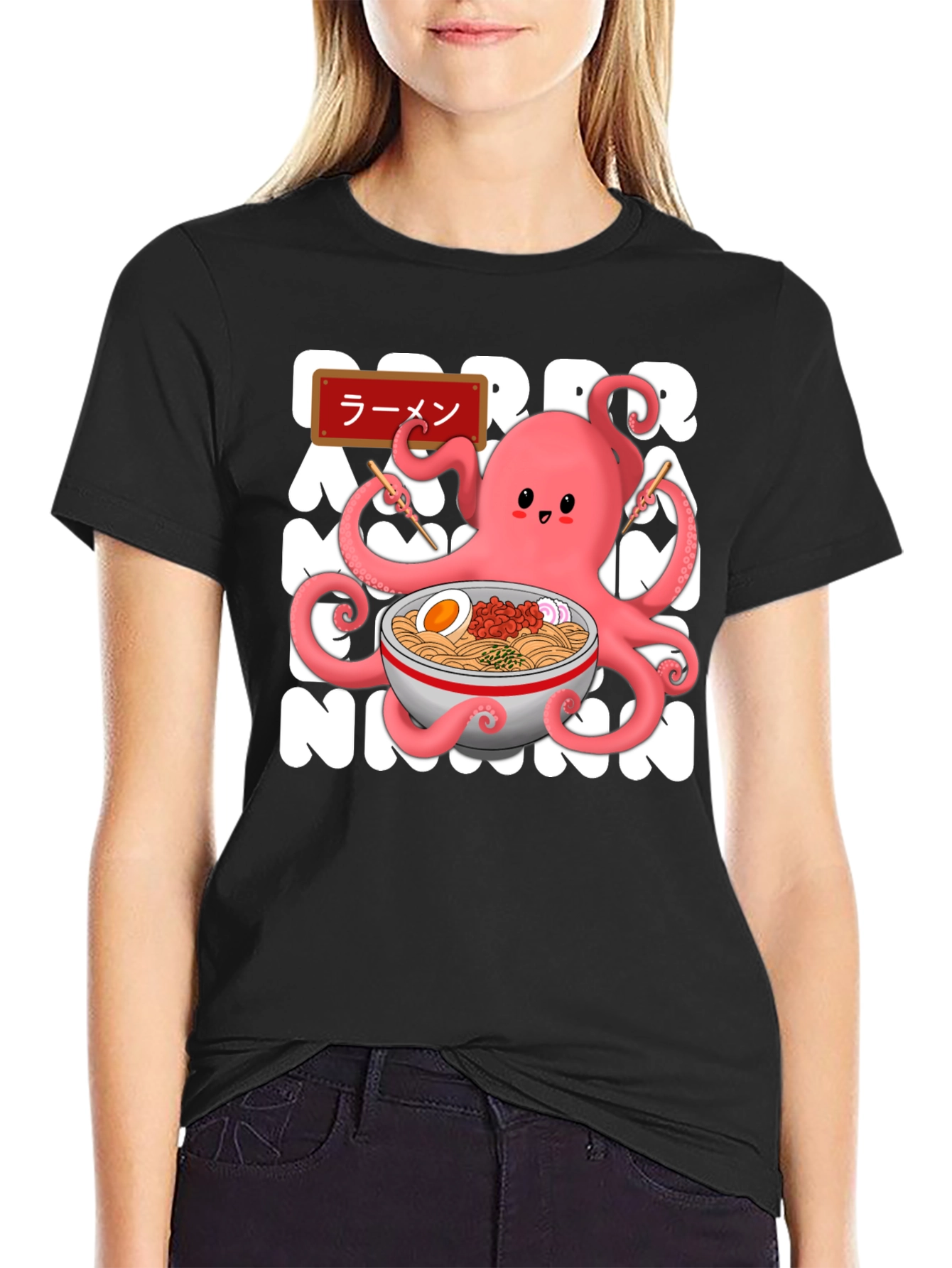 Ramen Octopus T-Shirt - Cute Kawaii Design
