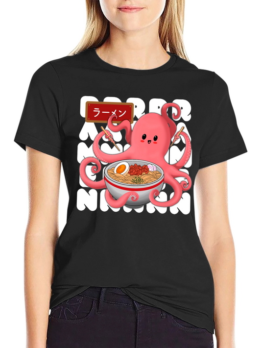 Ramen Octopus T-Shirt - Cute Kawaii Design