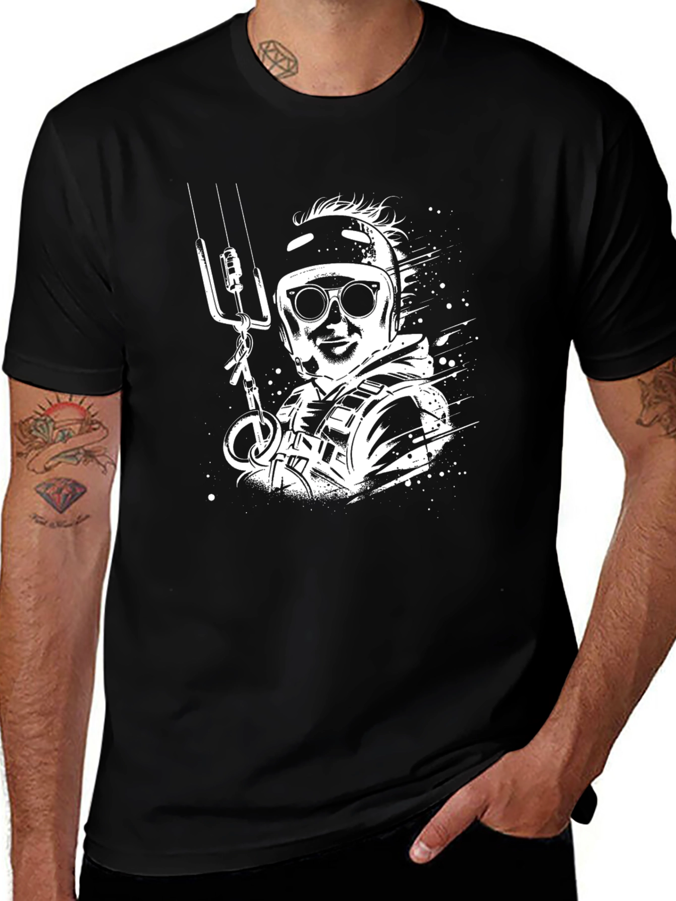 Cool Black T-Shirt with Unique Graphic Design