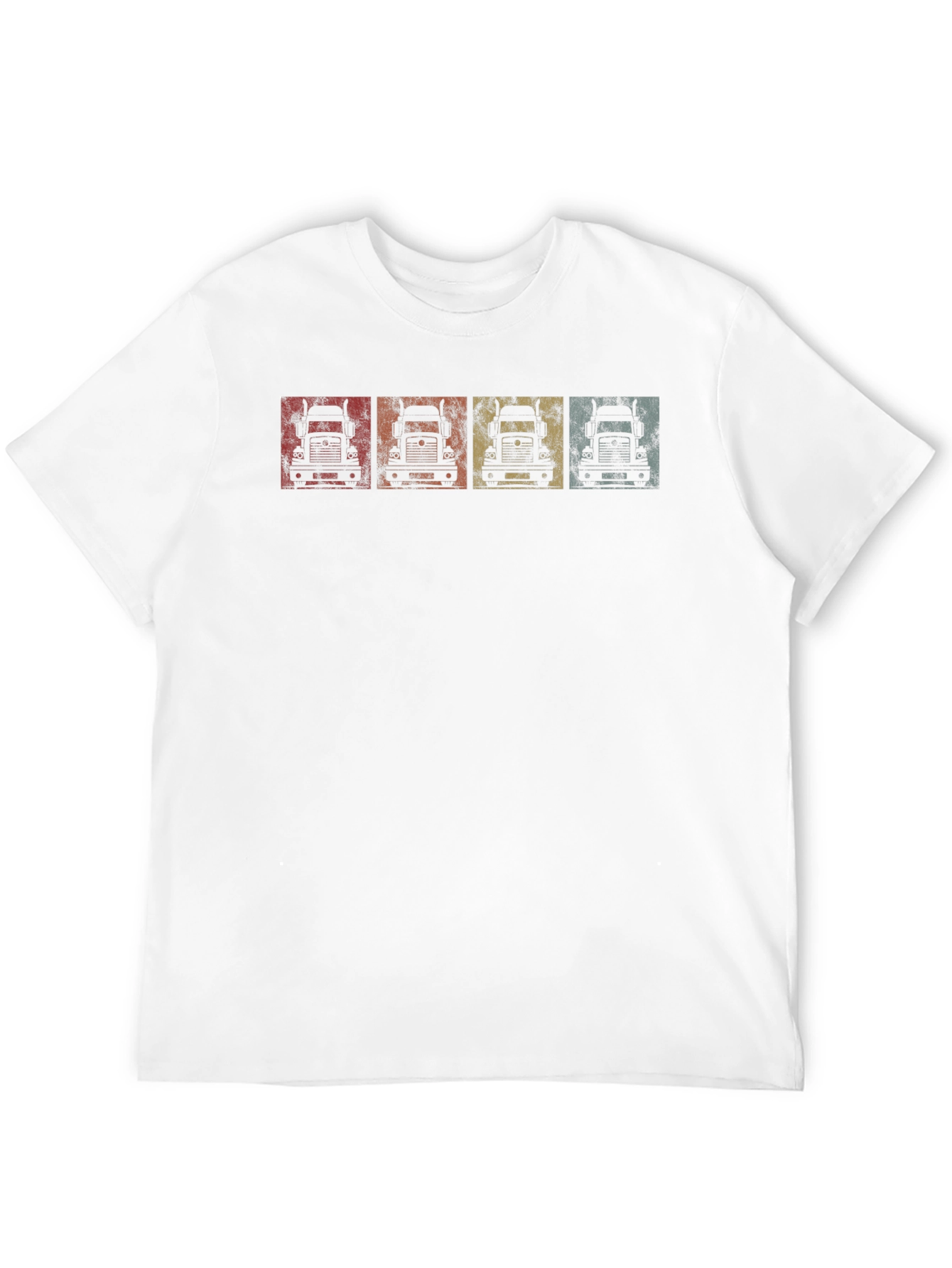 Retro Trucker Tee - Distressed Design