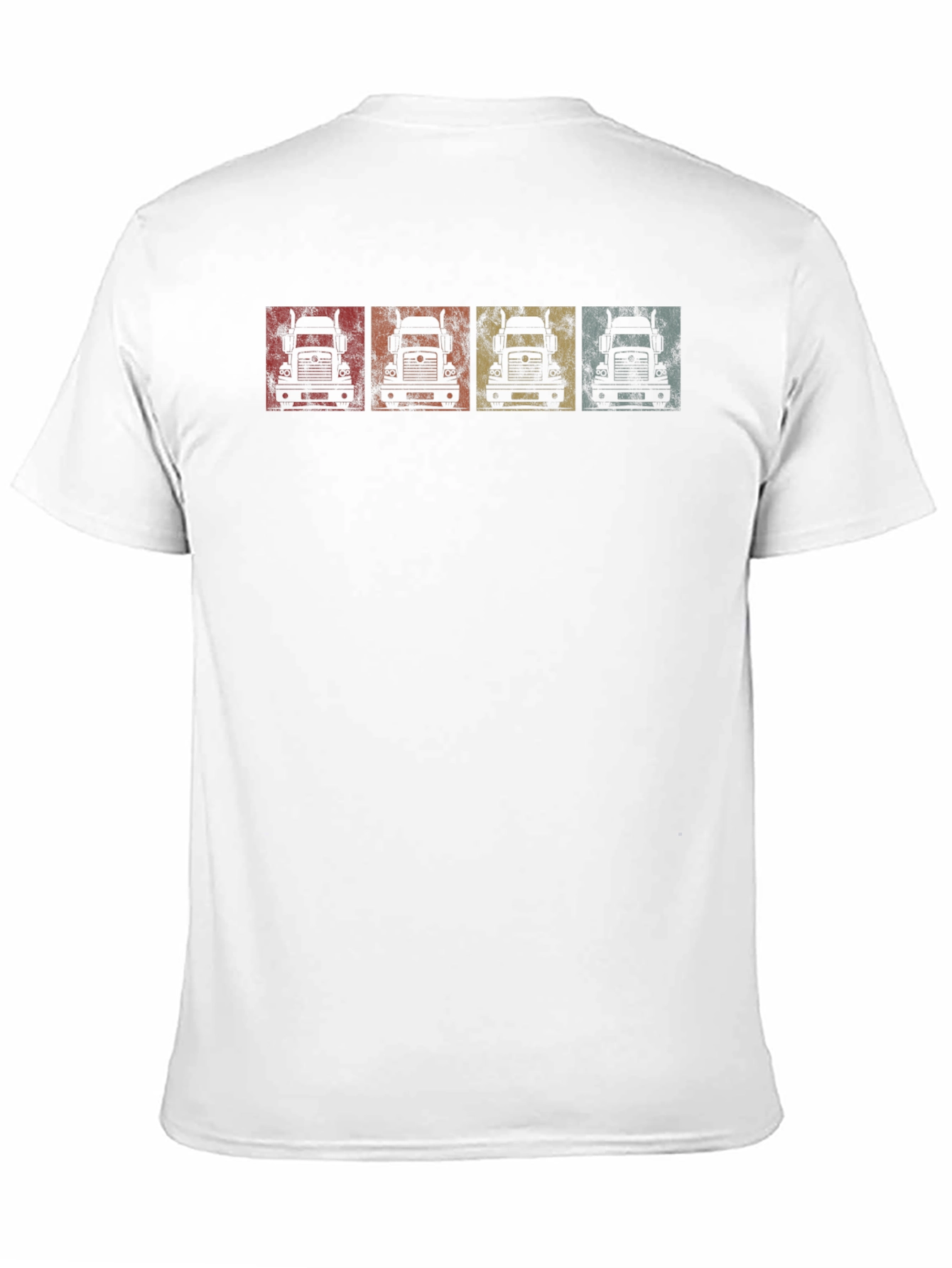 Retro Trucker Tee - Distressed Design