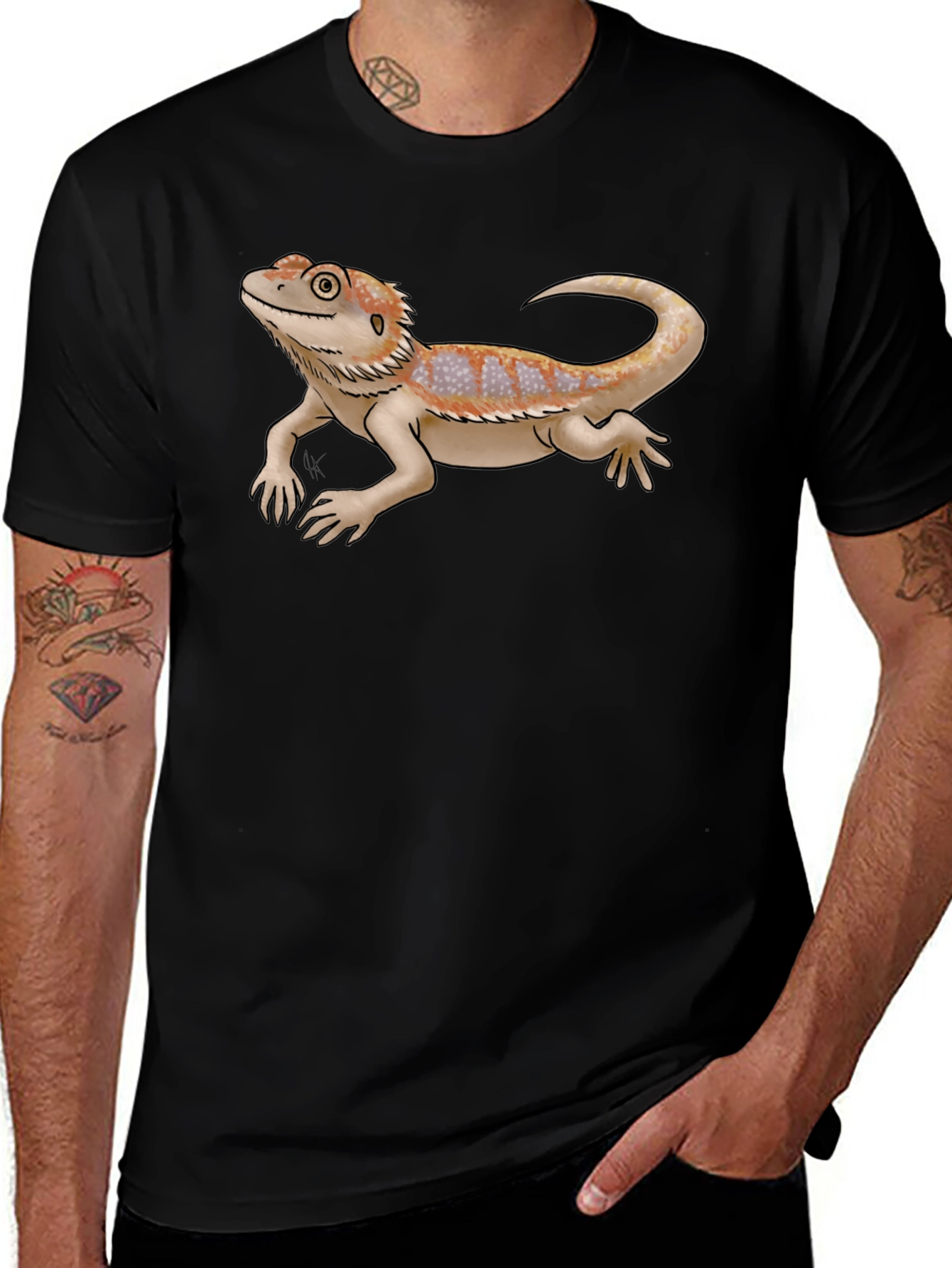 Bearded Dragon Graphic Tee - Cool Reptile Lover T-Shirt