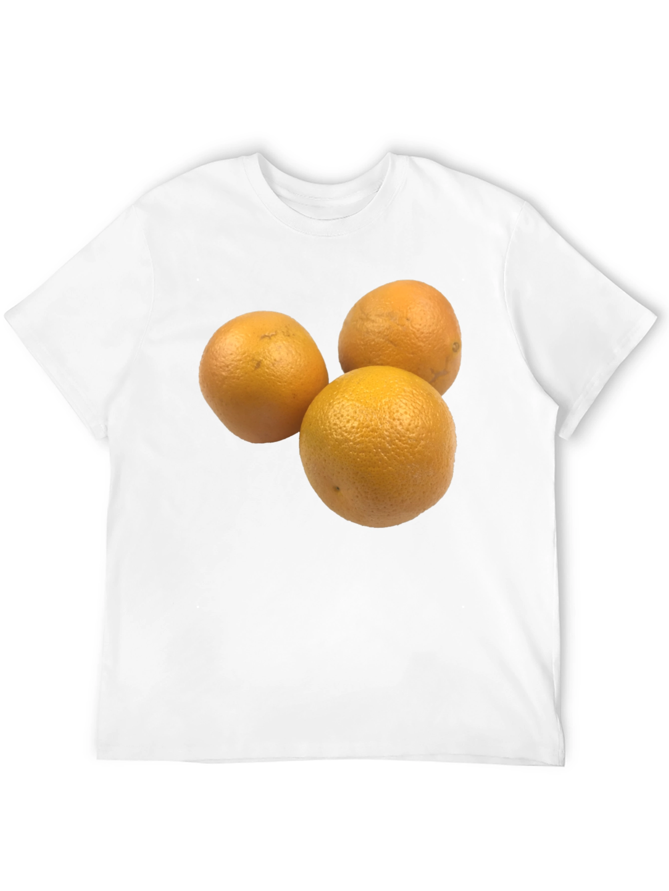 Three Orange Graphic Black T-Shirt