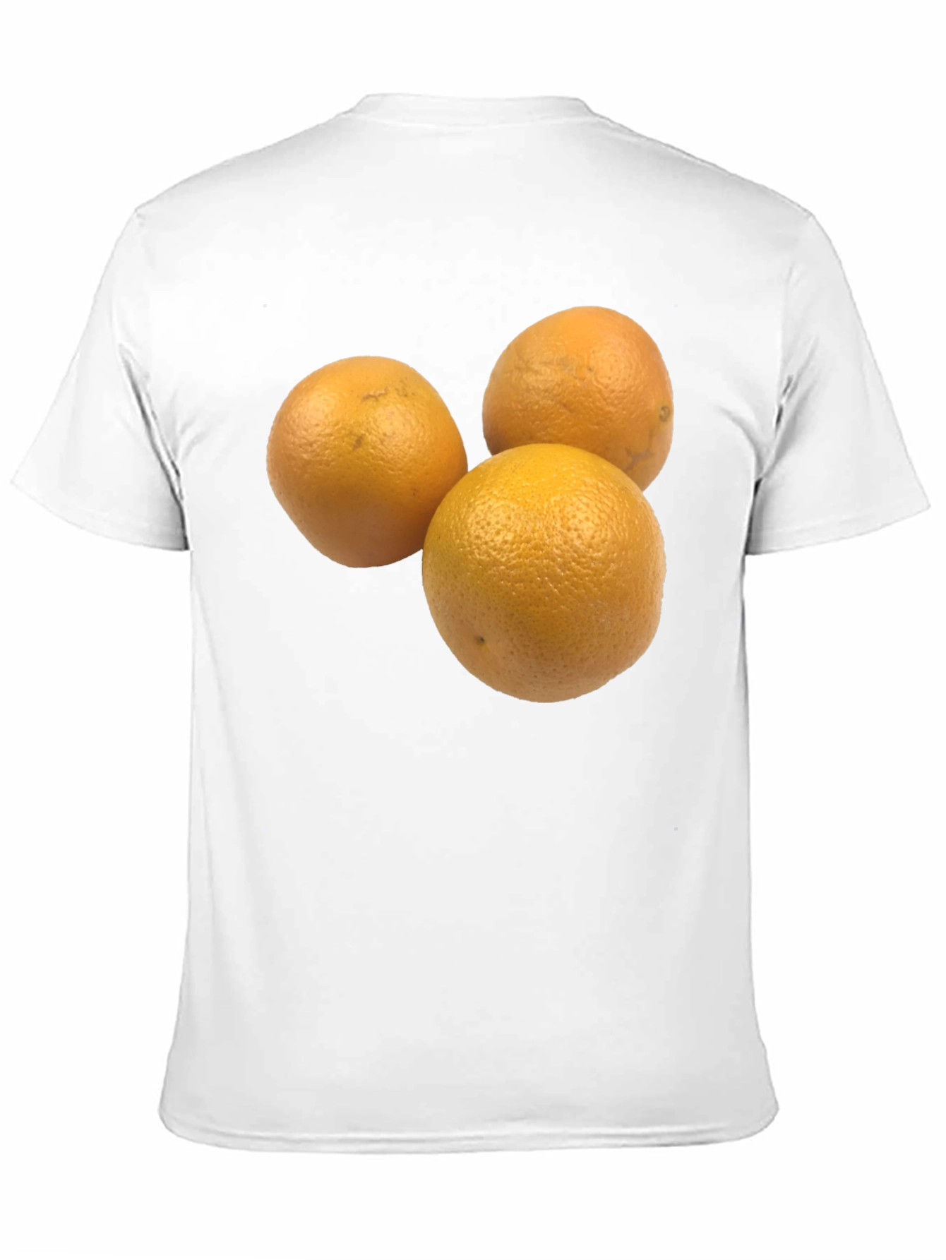 Three Orange Graphic Black T-Shirt