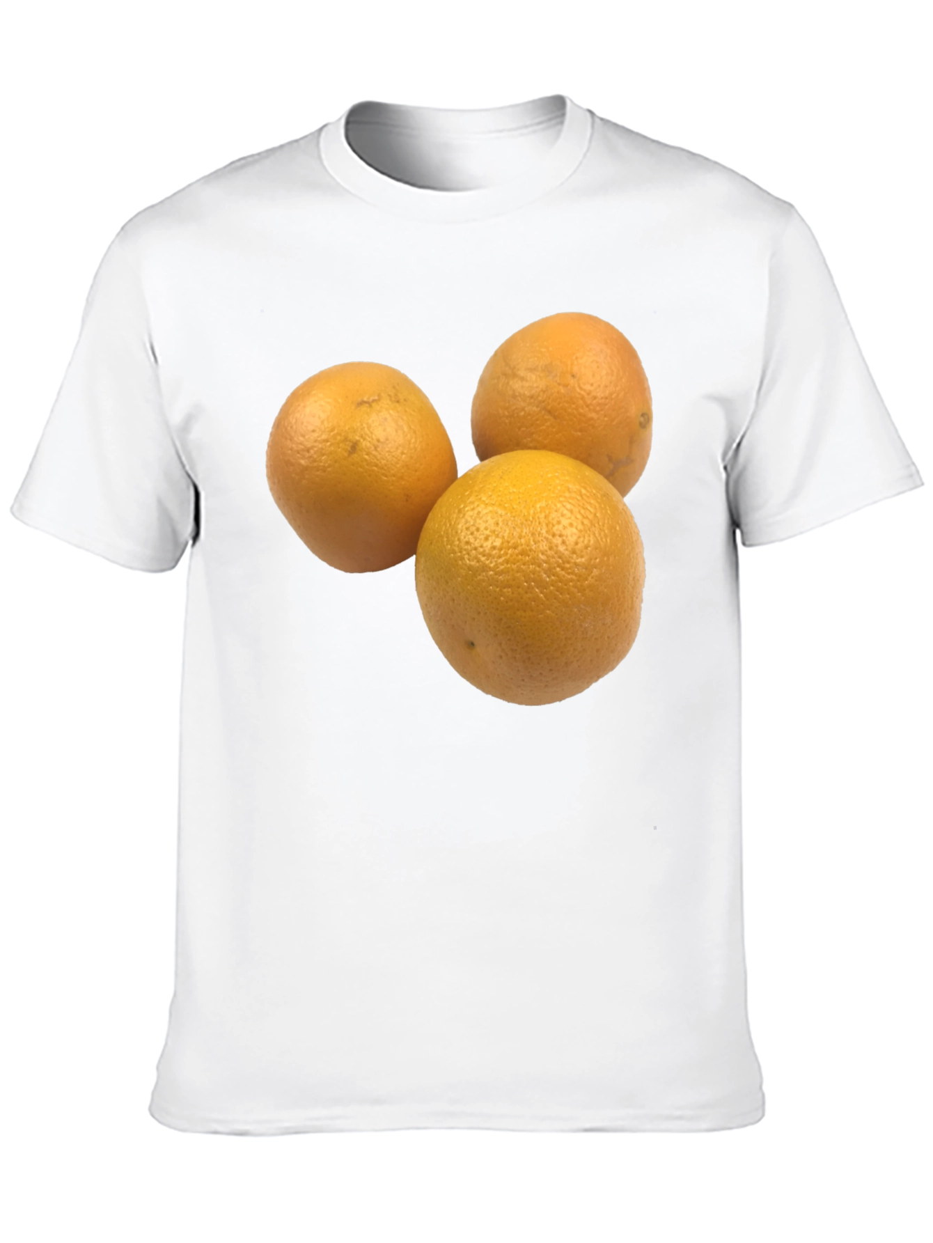 Three Orange Graphic Black T-Shirt