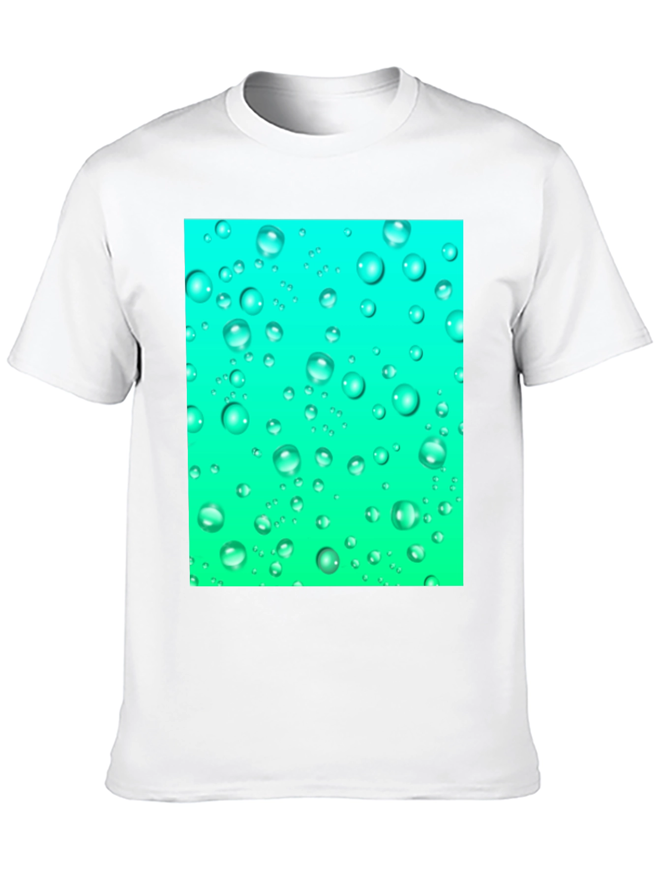 Aqua Bubbles Black T-Shirt