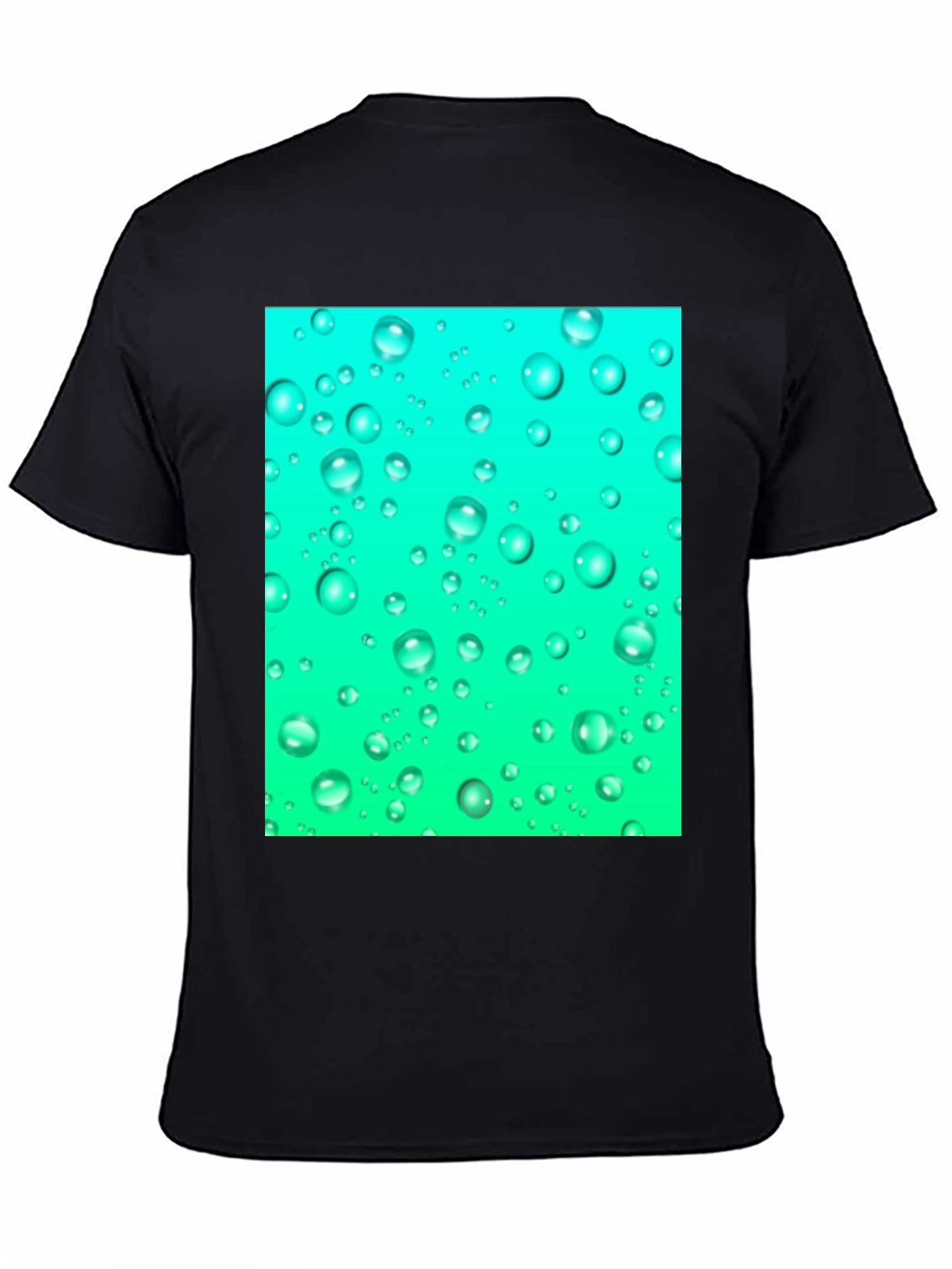 Aqua Bubbles Black T-Shirt