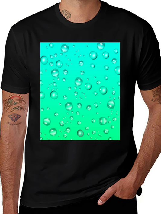 Aqua Bubbles Black T-Shirt