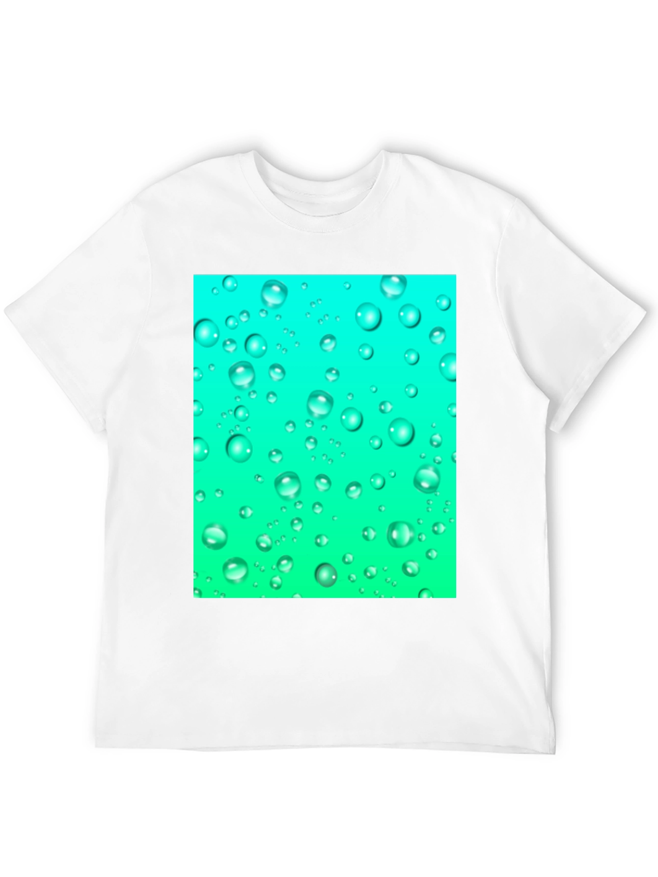Aqua Bubbles Black T-Shirt